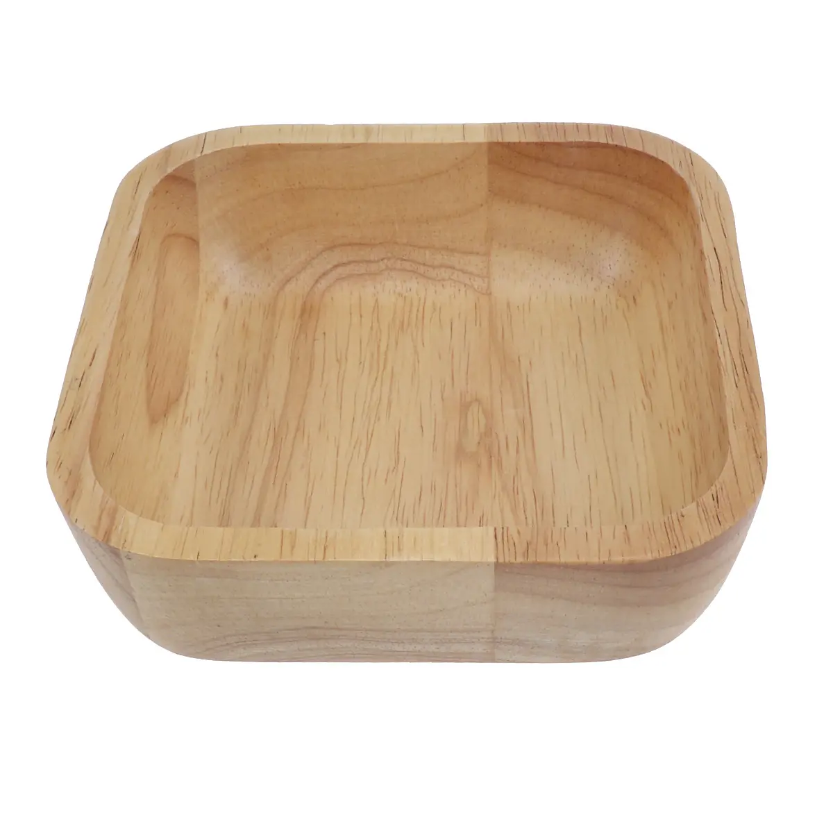 Wooden Salad Bowl Crack Resistant Lightweight Square Design Perfect Size Fruit Container Vegetable Serving Bowls Food