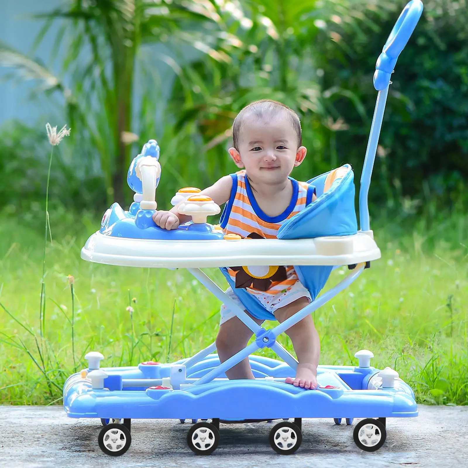 4 Pcs Stroller Wheels Quiet Swivel Detachable Walker Toddler Walkers Wheels Replacement Furniture Caster Removable Silent Wear