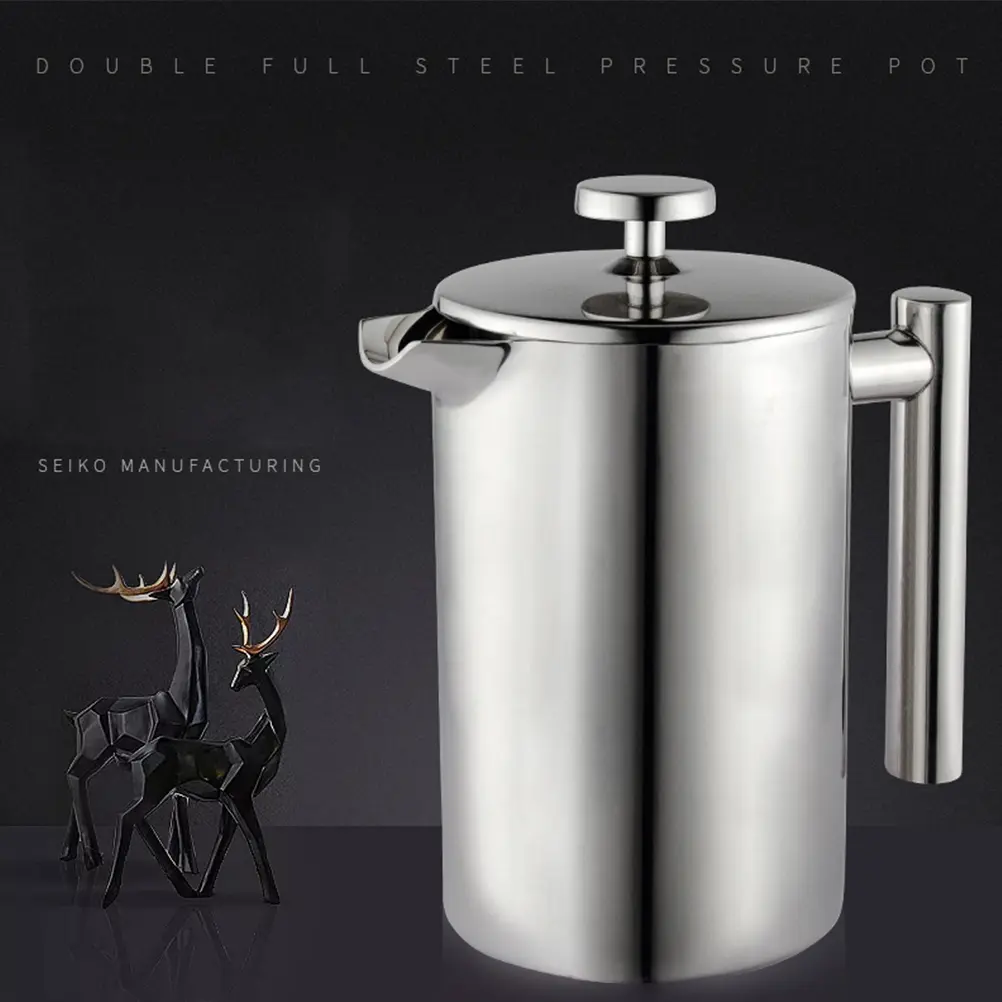 Stainless Steel Coffee Filter Pot Heat Resistant Multi Function Tea Infusion Pot Easy Clean Hot Cold Beverages Gifts