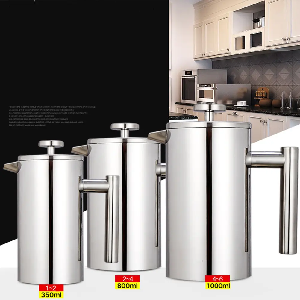 Stainless Steel Coffee Filter Pot Heat Resistant Multi Function Tea Infusion Pot Easy Clean Hot Cold Beverages Gifts
