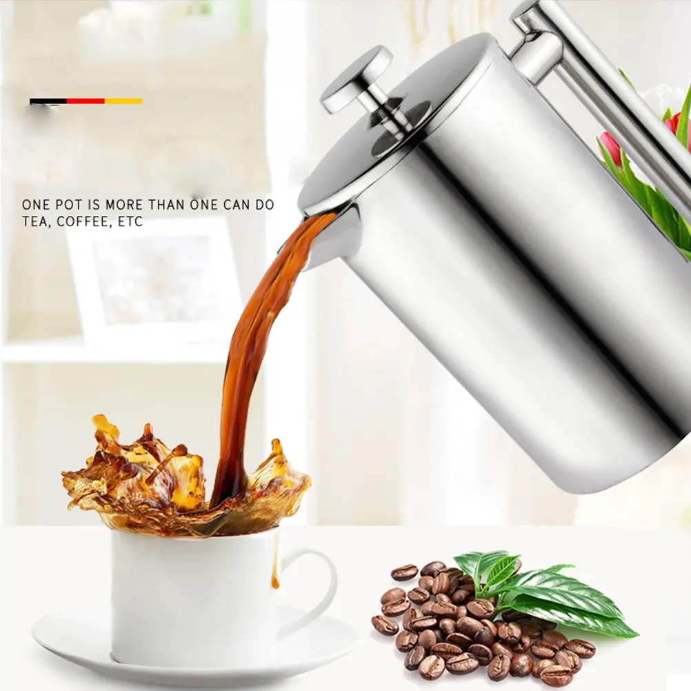 Stainless Steel Coffee Filter Pot Heat Resistant Multi Function Tea Infusion Pot Easy Clean Hot Cold Beverages Gifts