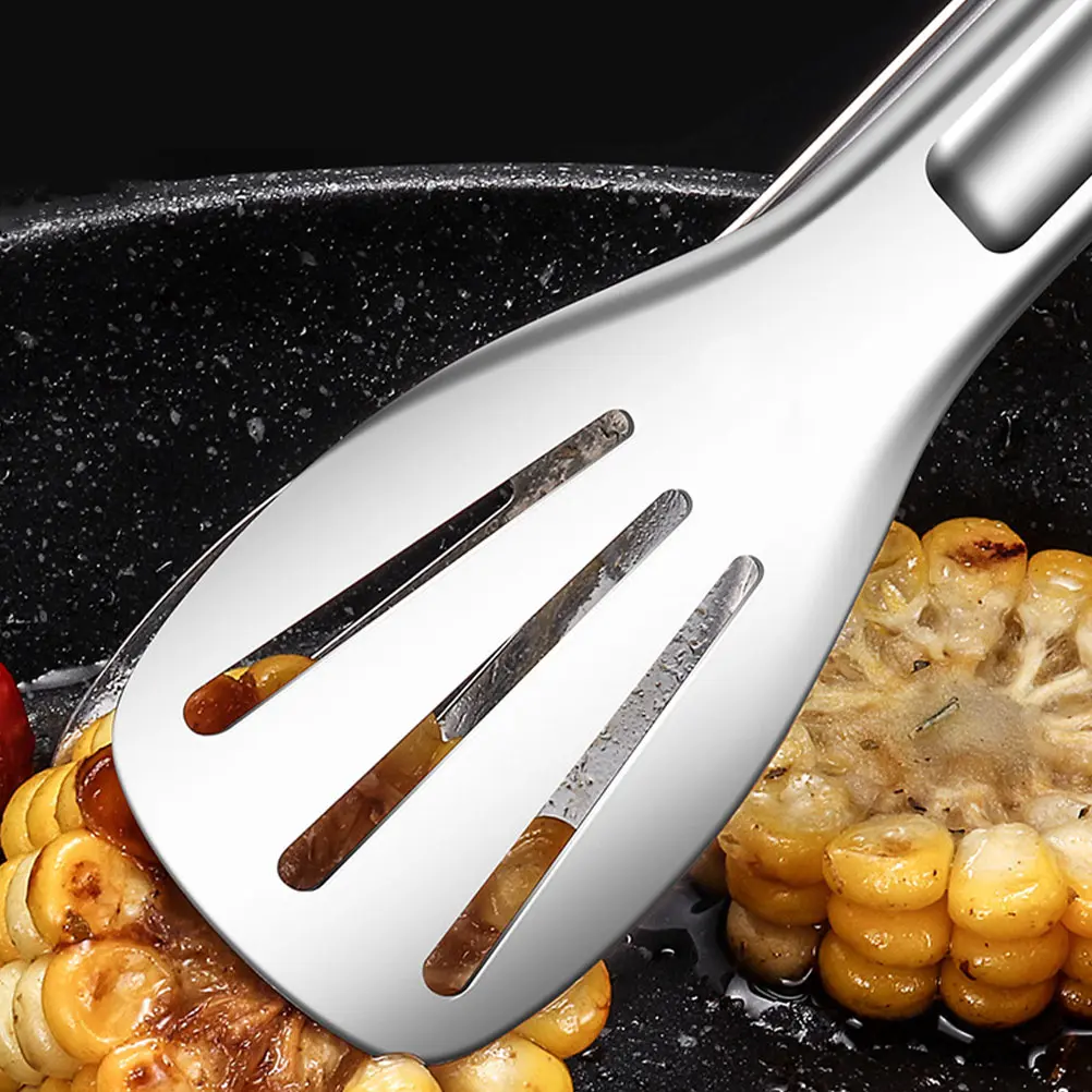 4Pcs StainlessSteel FoodTongs SaladSteak Clamps KitchenGadgets PortableBarbecue Tools ServingClips KitchenUtensils