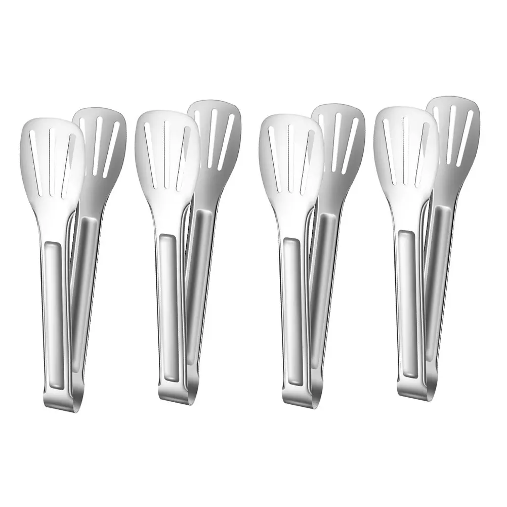 4Pcs StainlessSteel FoodTongs SaladSteak Clamps KitchenGadgets PortableBarbecue Tools ServingClips KitchenUtensils
