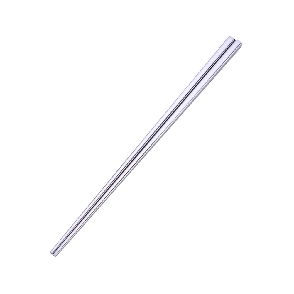 1pcs 304 Stainless Steel Square Chopsticks Reusable Polished Metal Kitchen Utensils Dishwasher Safe Rustproof Heat Resistant For