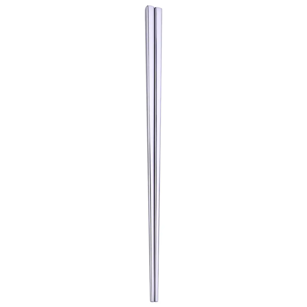 1pcs 304 Stainless Steel Square Chopsticks Reusable Polished Metal Kitchen Utensils Dishwasher Safe Rustproof Heat Resistant For