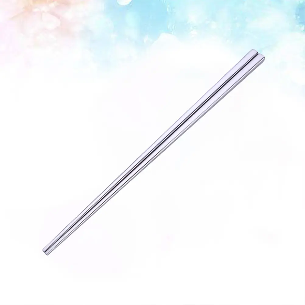 1pcs 304 Stainless Steel Square Chopsticks Reusable Polished Metal Kitchen Utensils Dishwasher Safe Rustproof Heat Resistant For