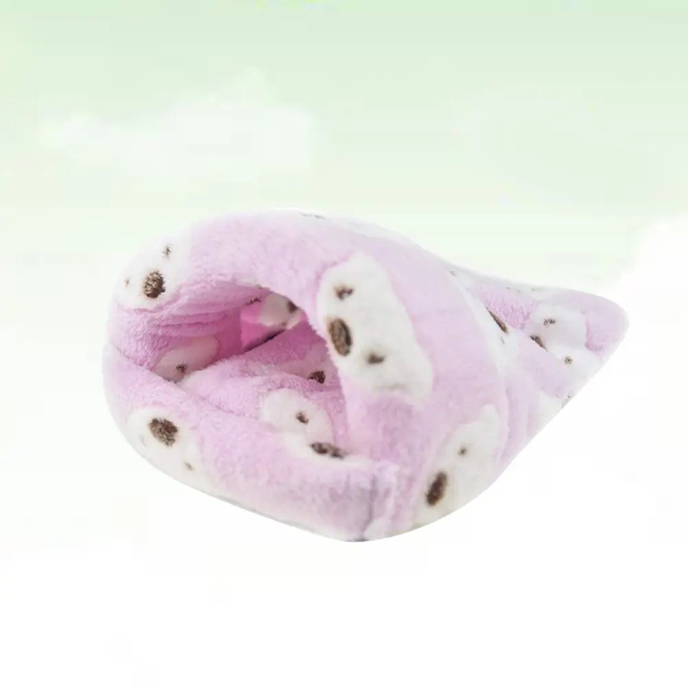 Warm Pet Bag Soft Fleece Hamster Guinea Pig Bed Cozy Nest Winter Heat Hamster Sleeping Bag Private Place Small Pets House