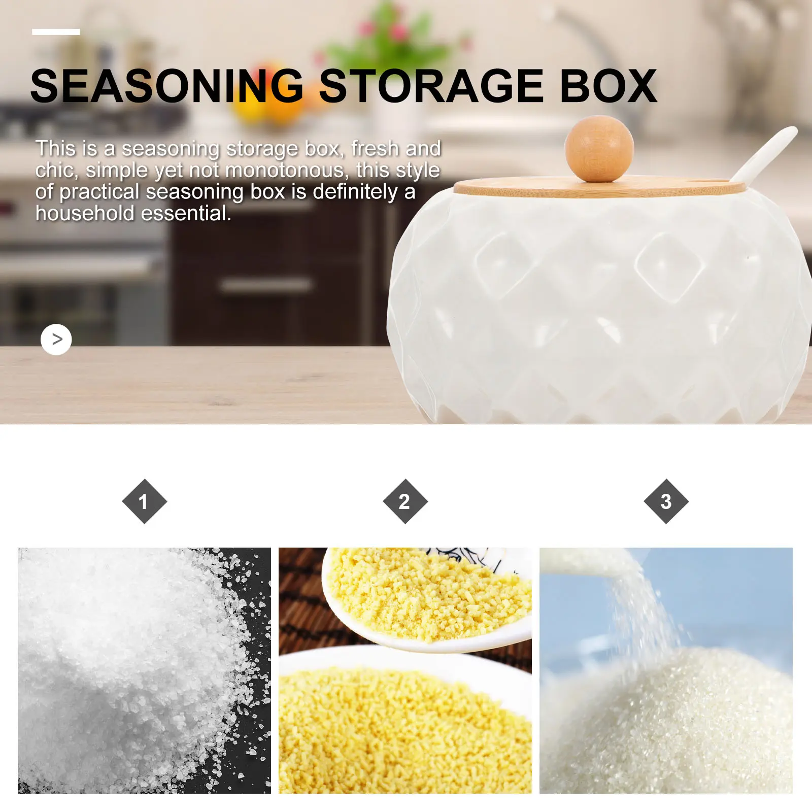 Ceramic Seasoning Bottle Condiment Jars with Storage Pot Kitchen Container Spice Luxurious Baby