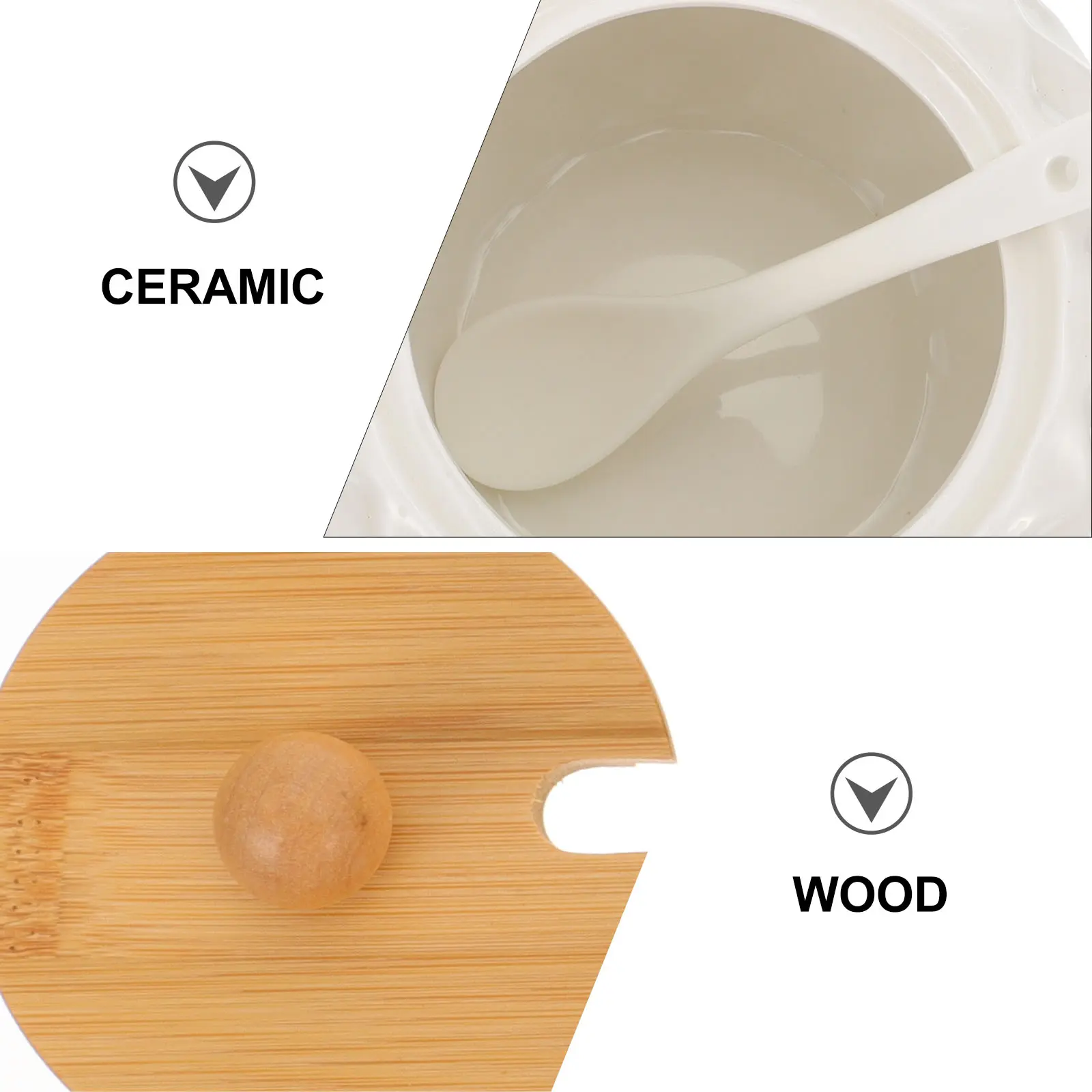 Ceramic Seasoning Bottle Condiment Jars with Storage Pot Kitchen Container Spice Luxurious Baby