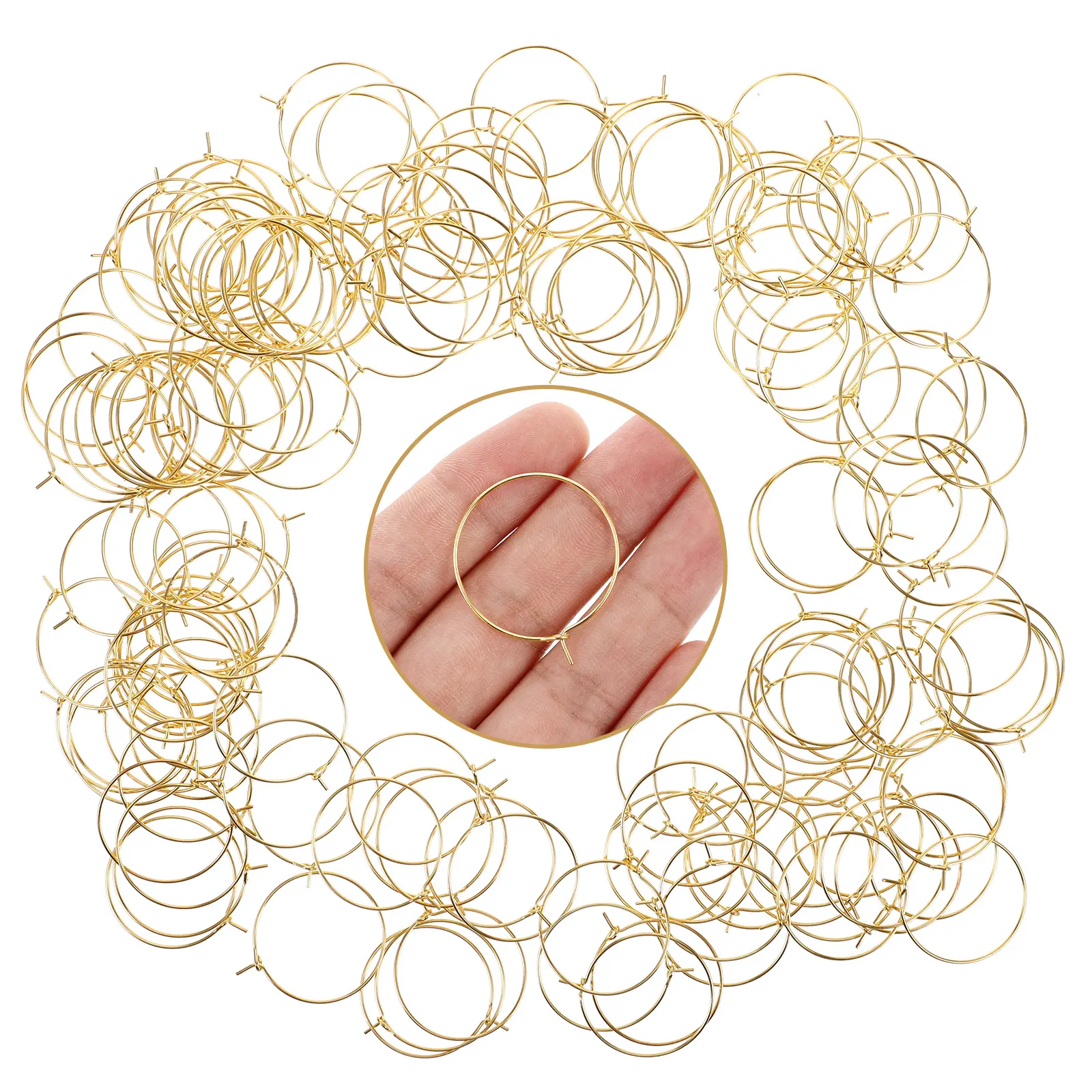 150 Pcs Glass Identification Ring Replaceable Cup Markers Decorate Tags for Electroplated Iron Labels