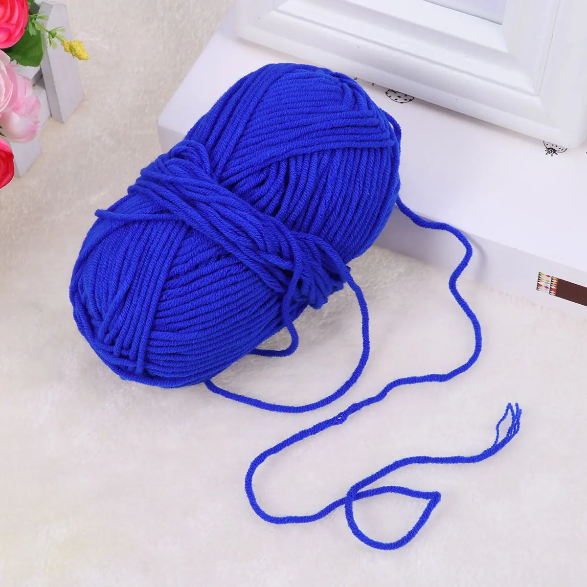 50 G Milk Cotton Yarn Bulk for Crochet Chunky Organic Thick Knitting Wool Hand Bulky Sweater