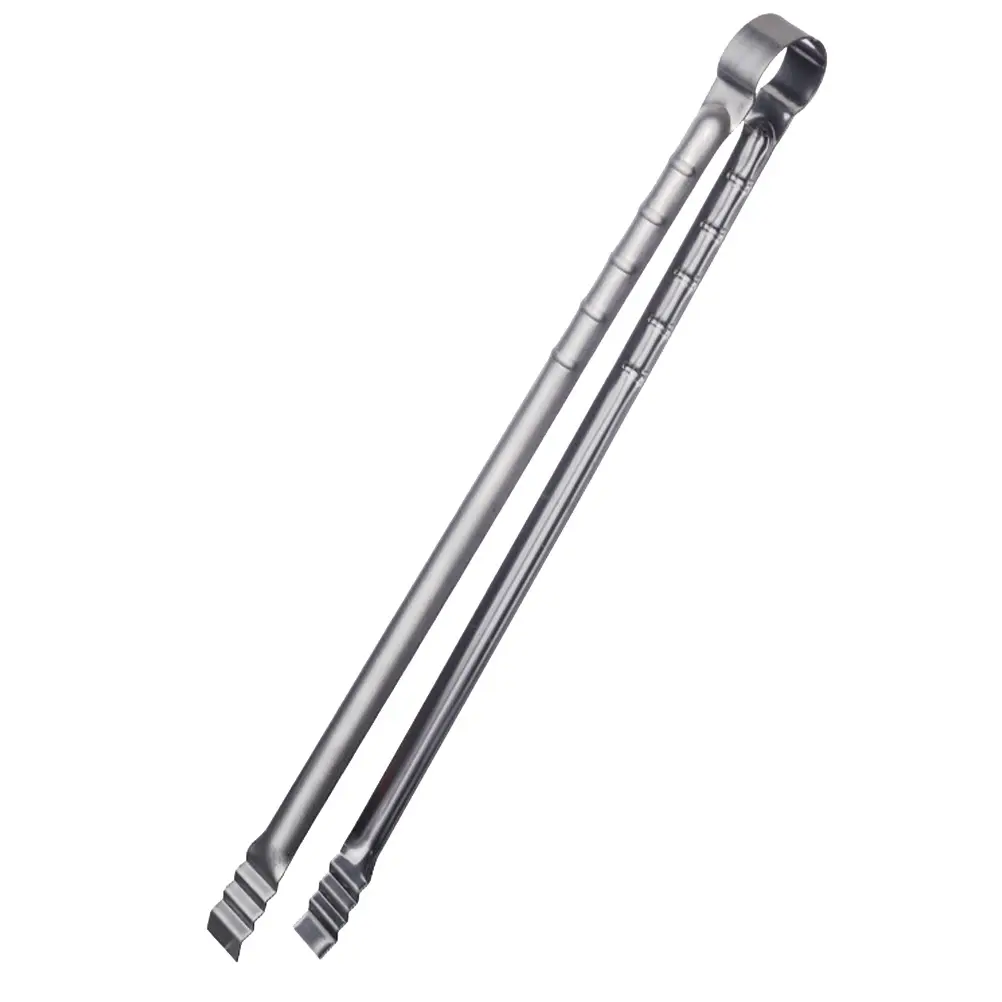 Stainless Steel BBQ Tongs Multi Function Kitchen Serving Tool Portable Steak Gripper Heat Resistance Metal Food Tong Lightweight