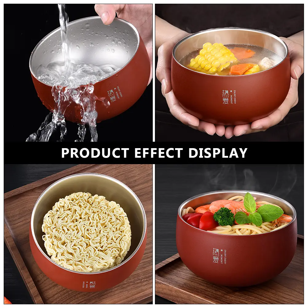Stainless Steel Bowl 316 Grade Large Size Instant Rice Kitchen Tableware Heavy Duty Food Container
