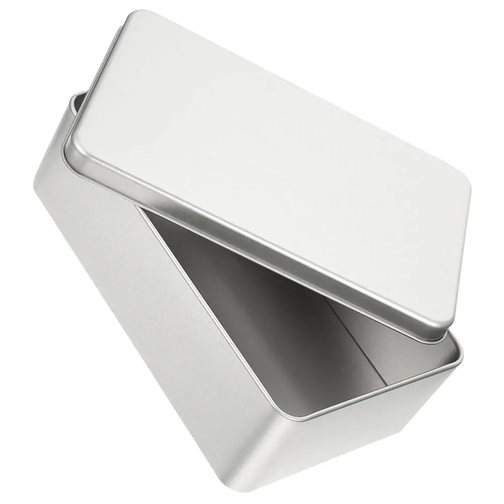 s Tinplate 180x110x55mm Square Empty Cans Lightweight Baking Cake Cookie Gift Packing Tins Empty Cans Boxes