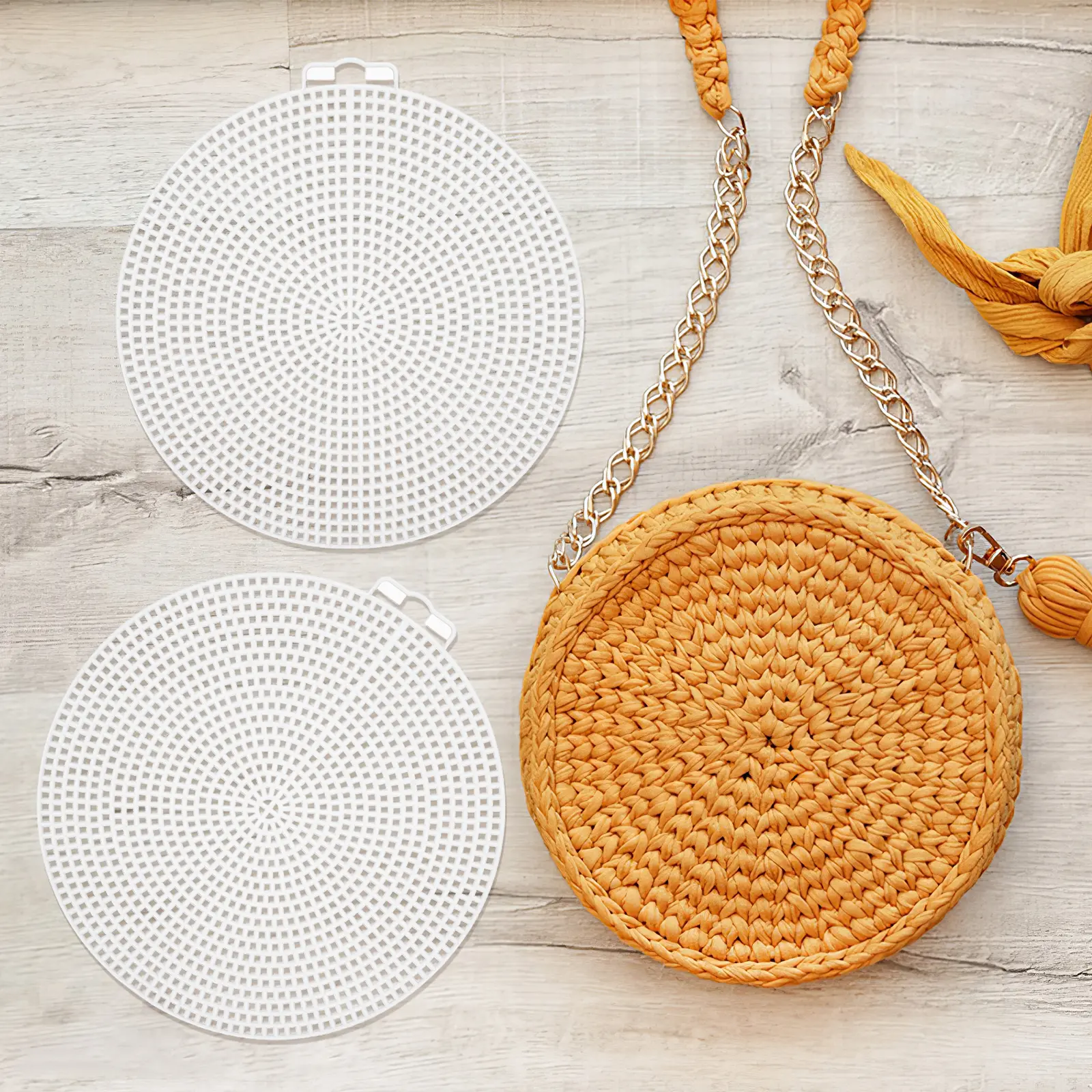 30pcs Round Cross Stitch Grid Sheets Premium Plastic Mesh for DIY Coasters Bags Embroidery Crafts Smooth Wear-Resistant White