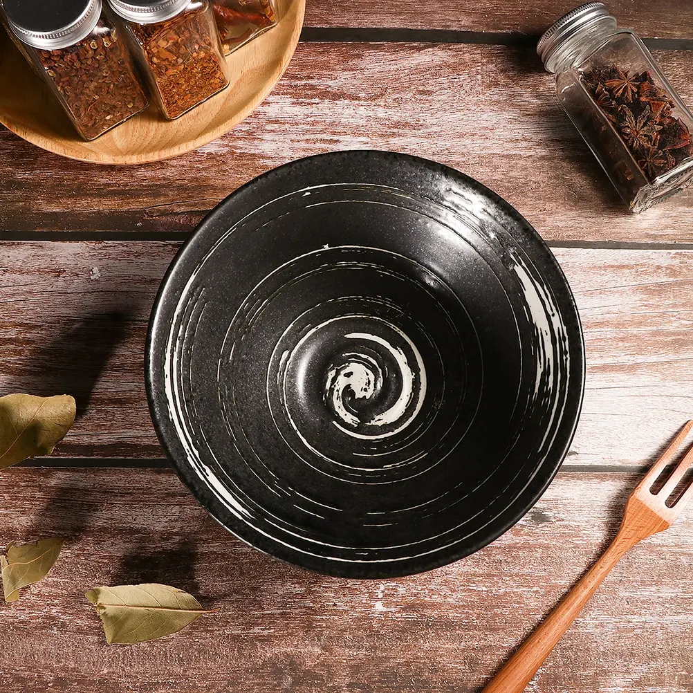 Ramen Bowl Soup Ceramic Dessert Bowls Japanese Style Noodle Salad Fruit Restaurant Home Use Smooth Surface Easy Clean Kitchen