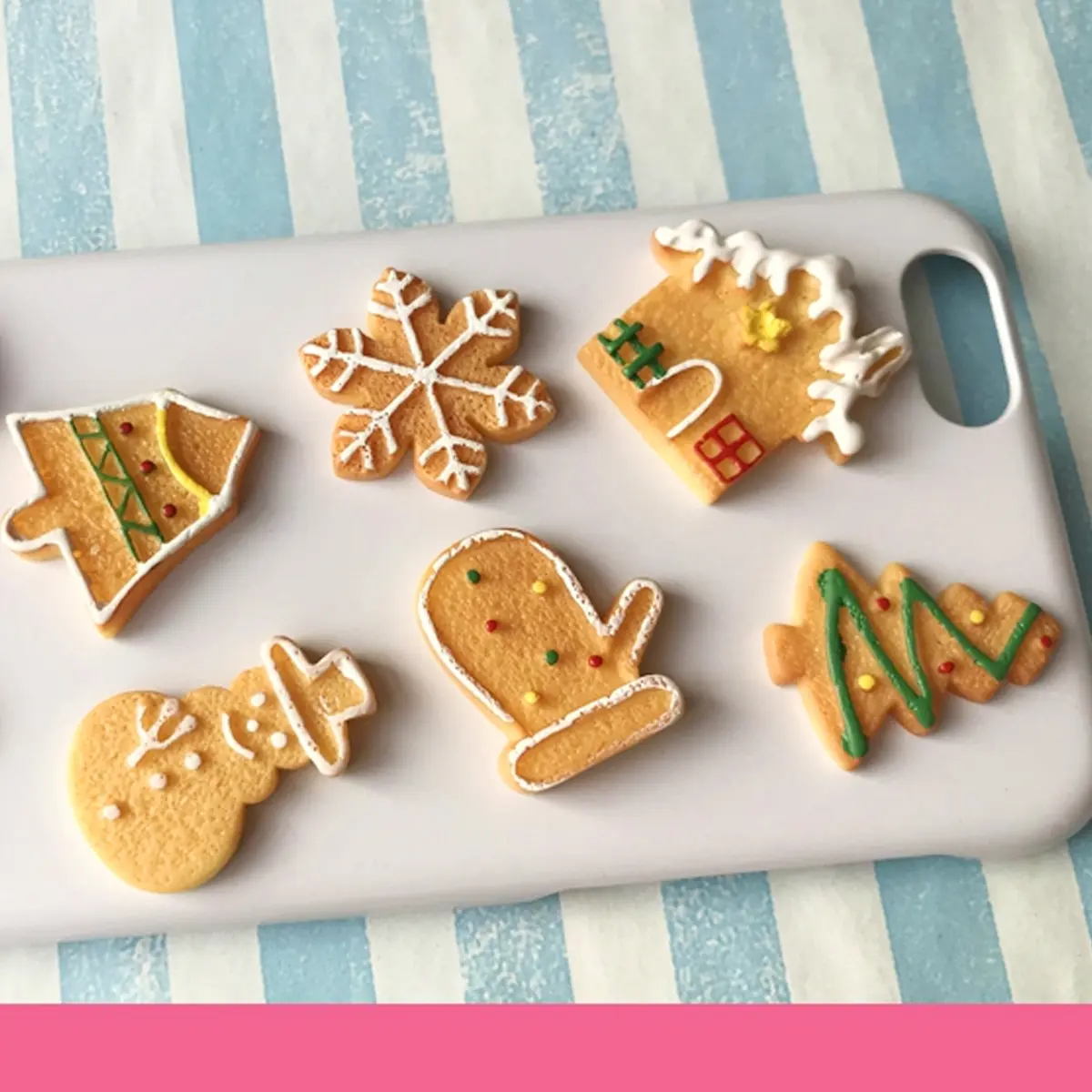 18 PCS Resin Keychain Accessories Jewelry Making Pendants DIY Holiday Findings Christmas Decoration Snowman Charms for