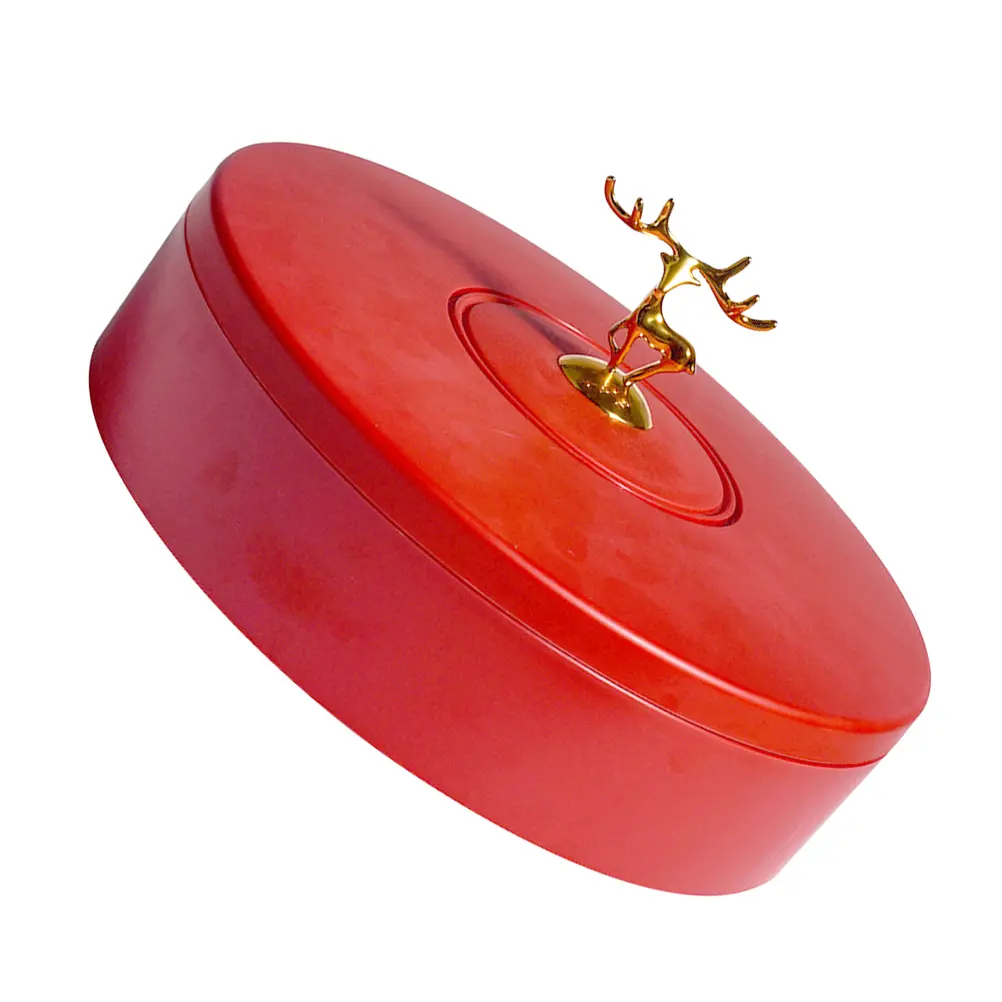 Plastic Material Tray Snack Box Platter Dish Nut Serving Container Food Divided Plate Case Red