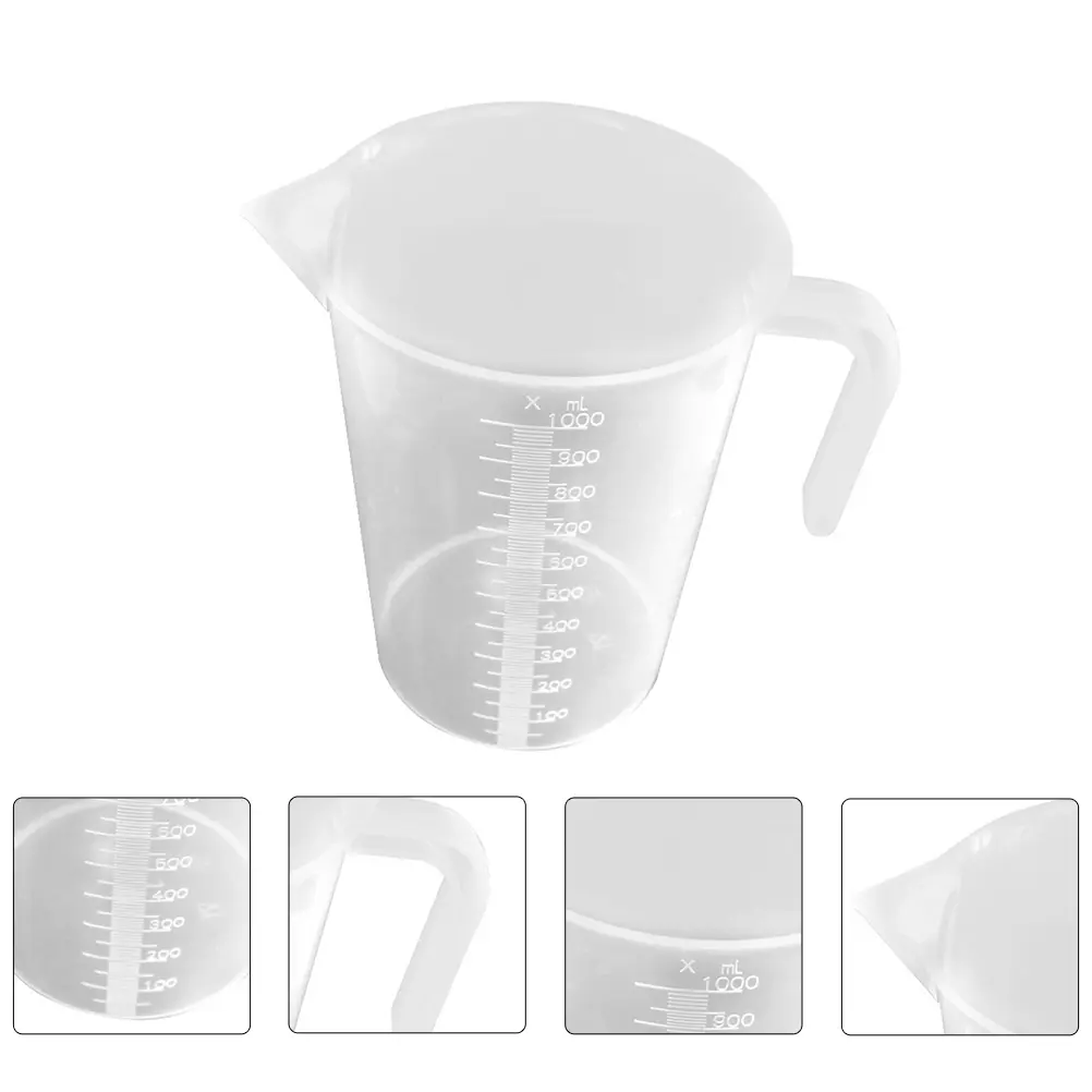 1pc Thickened Measuring Cup Clear Liquid Dry Ingredients Pet Food Fish Tank Water Changing Tool Non-Slip Triangle Spout