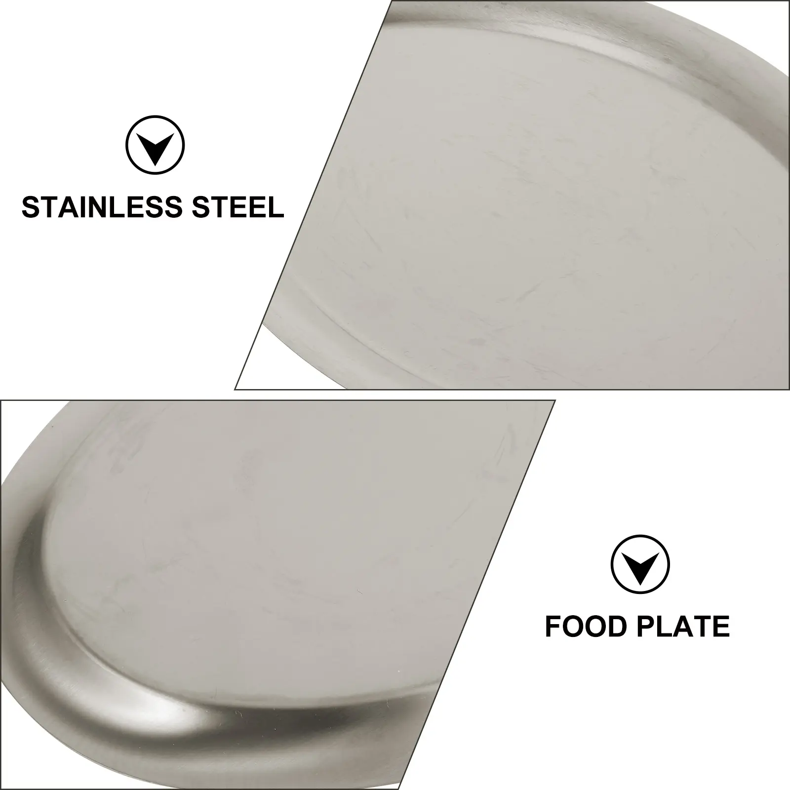 Egg Shaped Food Dish Multifunctional Stainless Steel Plate Round Serving Platter Kitchen Use Food Grade Fish Storage Tray Home