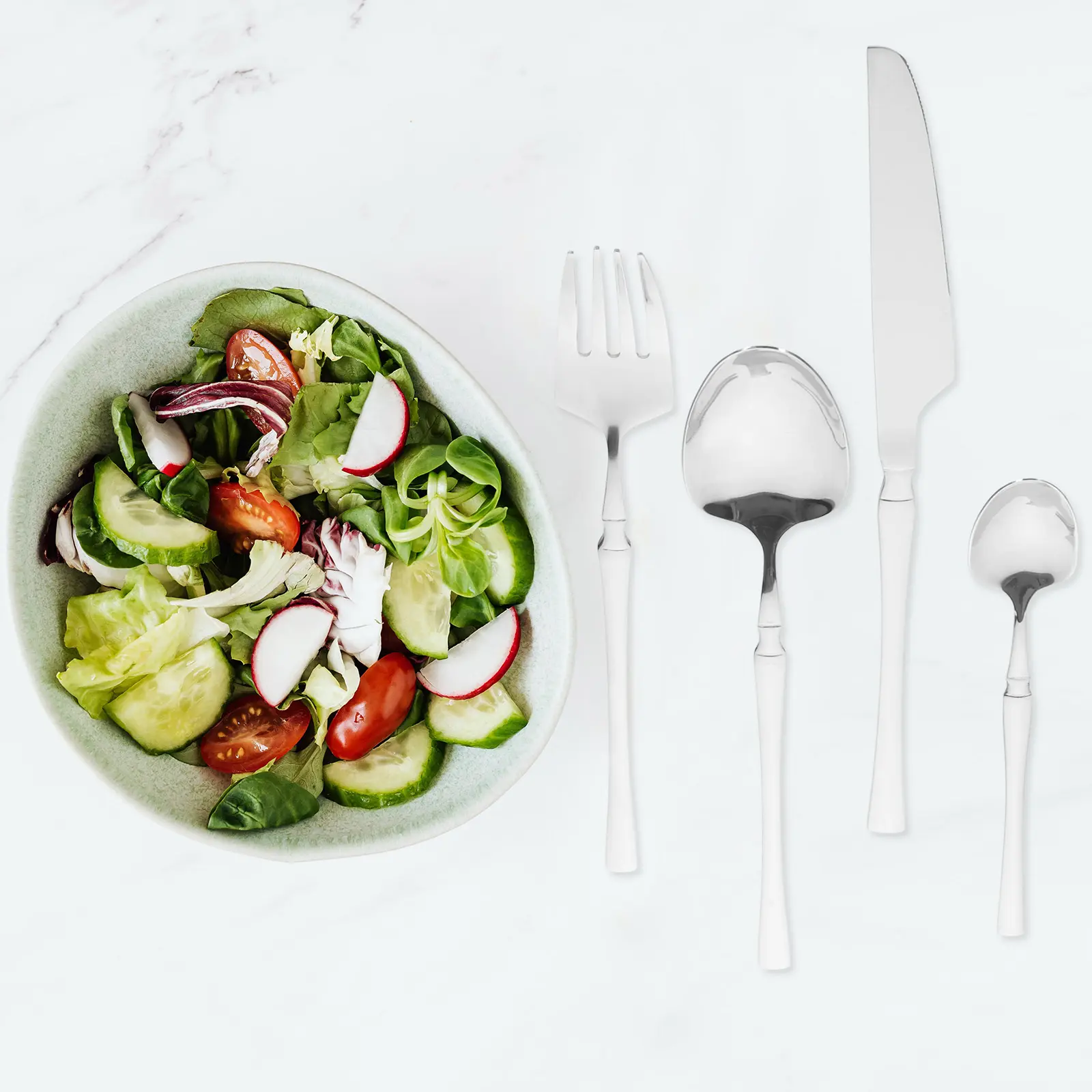 Stainless Steel 410 Stainless Steel Tableware Kitchen Supplies Utensils Fork Spoon Modern Design Kitchen
