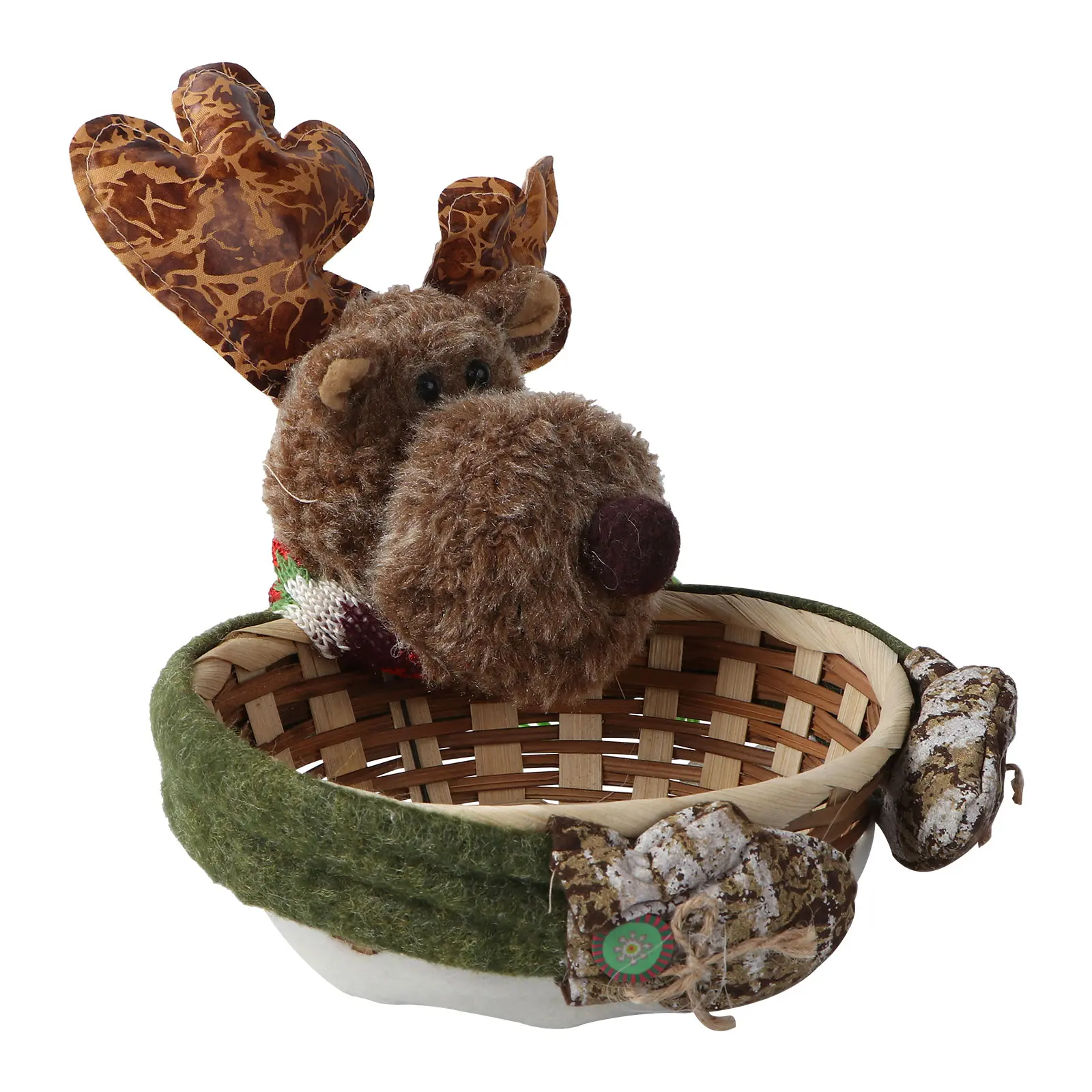 Elk Candy Basket Christmas Decor Kids Storage Xmas Gift Child Ornament Holiday Present Toy Kitchen Bar Supplies Candy Holder