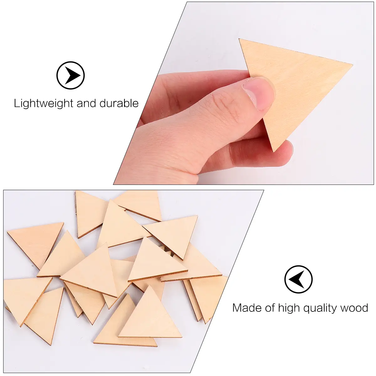 Wooden Triangle Wood DIY Wooden Diy Painting Wood Pieces Crafts Crafts Unfinished Slices Painting Pieces Decorations