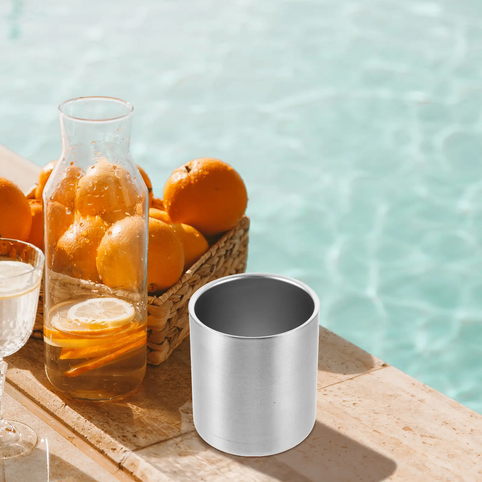 Stainless Steel Beer Mug Water Cup Toothbrush Holder Soda Tumbler Beverage Drink Glass Home Office Travel Gifts