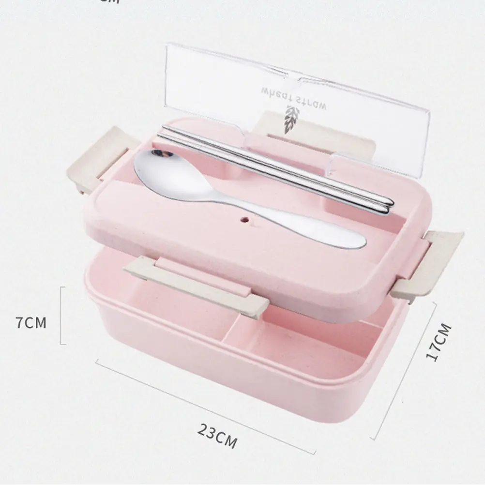 Ecofriendly 1000ml Student Office Outdoor Travel Adult Children Lunch Box Microwave Heated Food Container