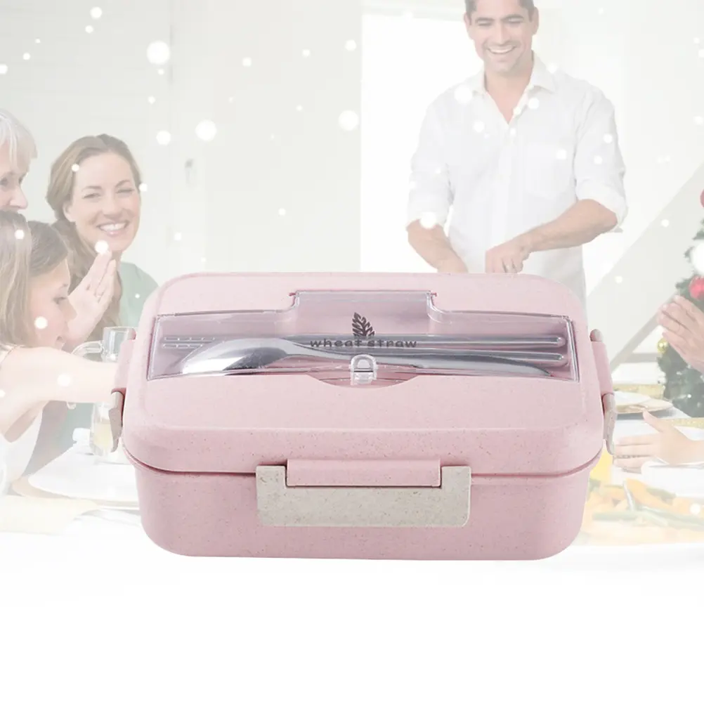 Ecofriendly 1000ml Student Office Outdoor Travel Adult Children Lunch Box Microwave Heated Food Container