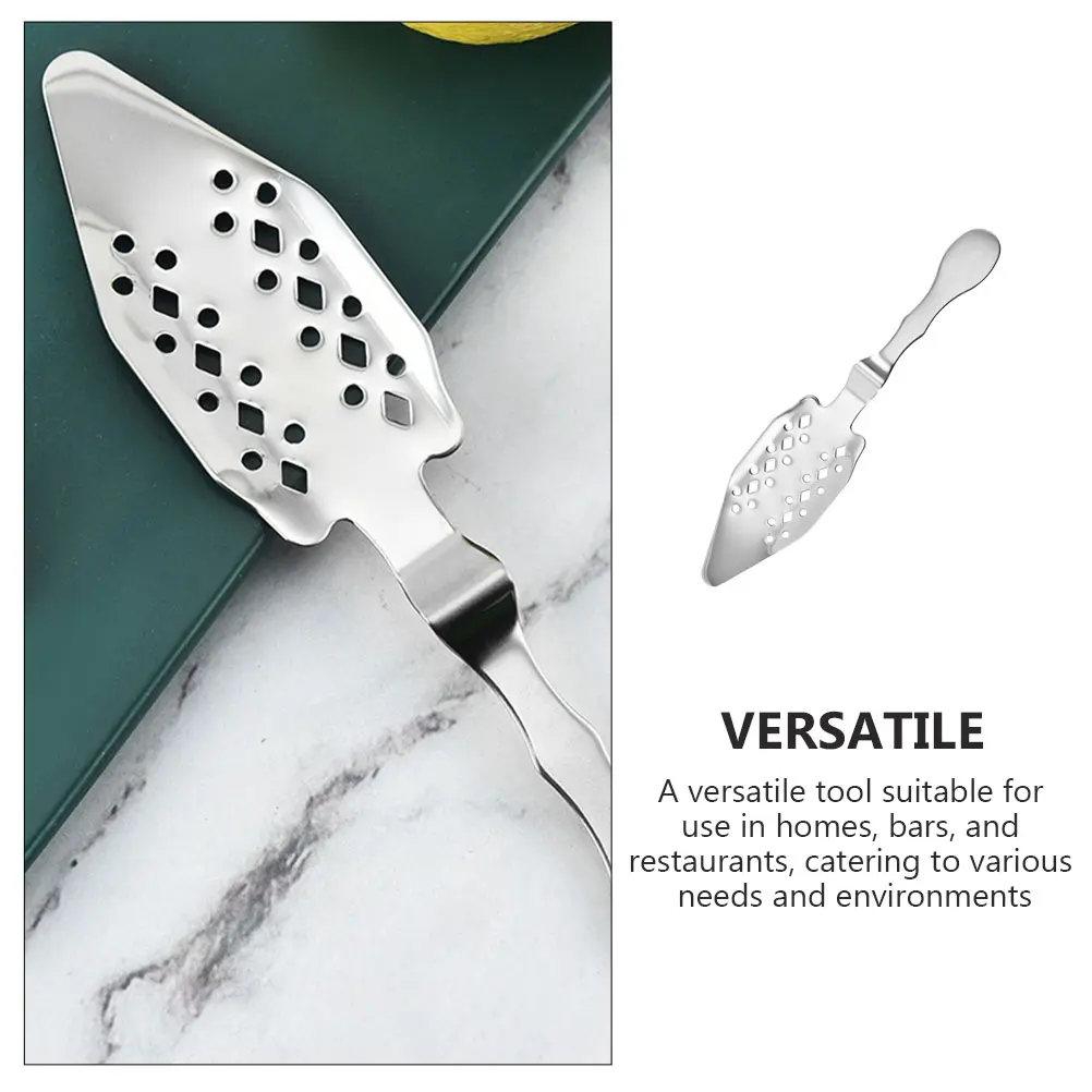 Stainless Steel Absinthe Spoon 304 Silver Sugar Cube Strainer Ice Filter Multi Function Cocktail Dripper Bar Tool