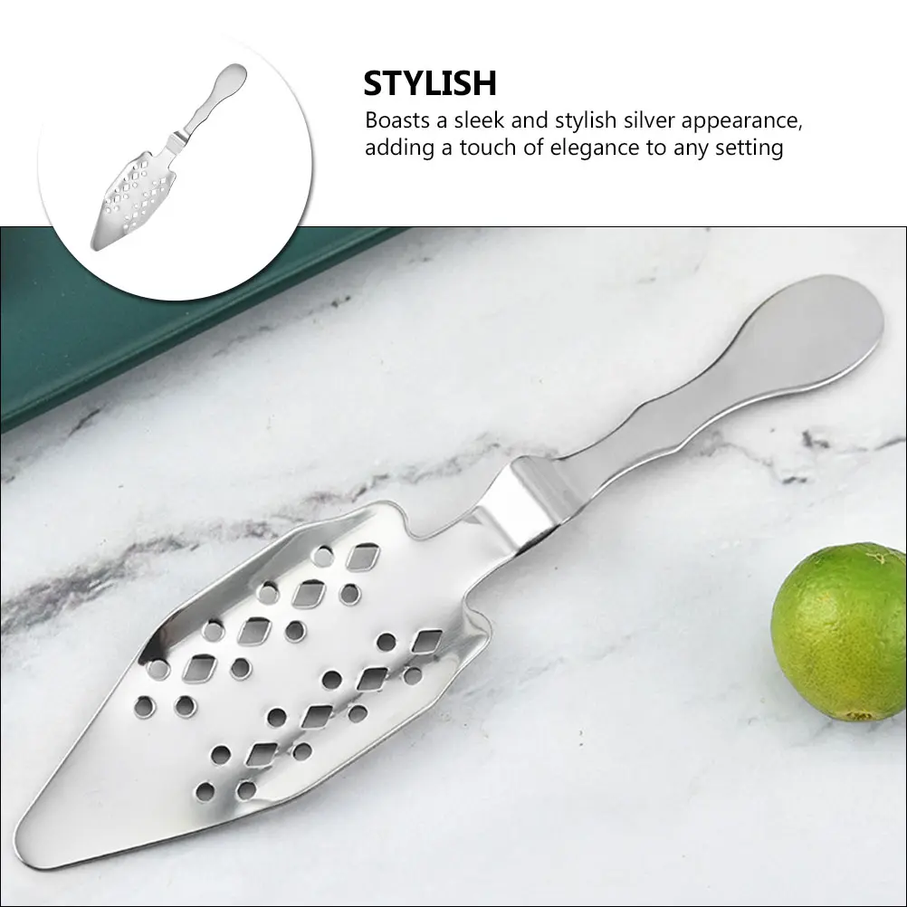 Stainless Steel Absinthe Spoon 304 Silver Sugar Cube Strainer Ice Filter Multi Function Cocktail Dripper Bar Tool