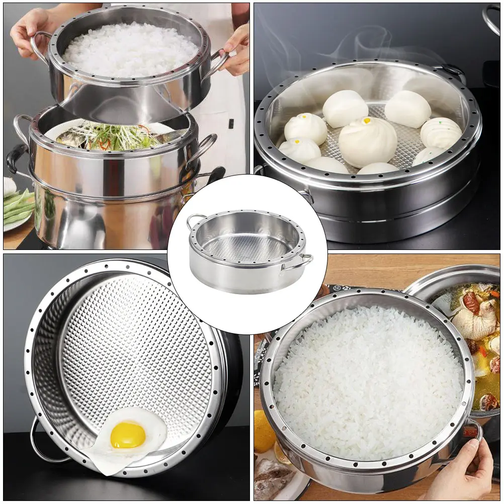 Compact Anti-Rust Stainless Steel Steamer Premium Cookware Food Steam Basket for Kitchen