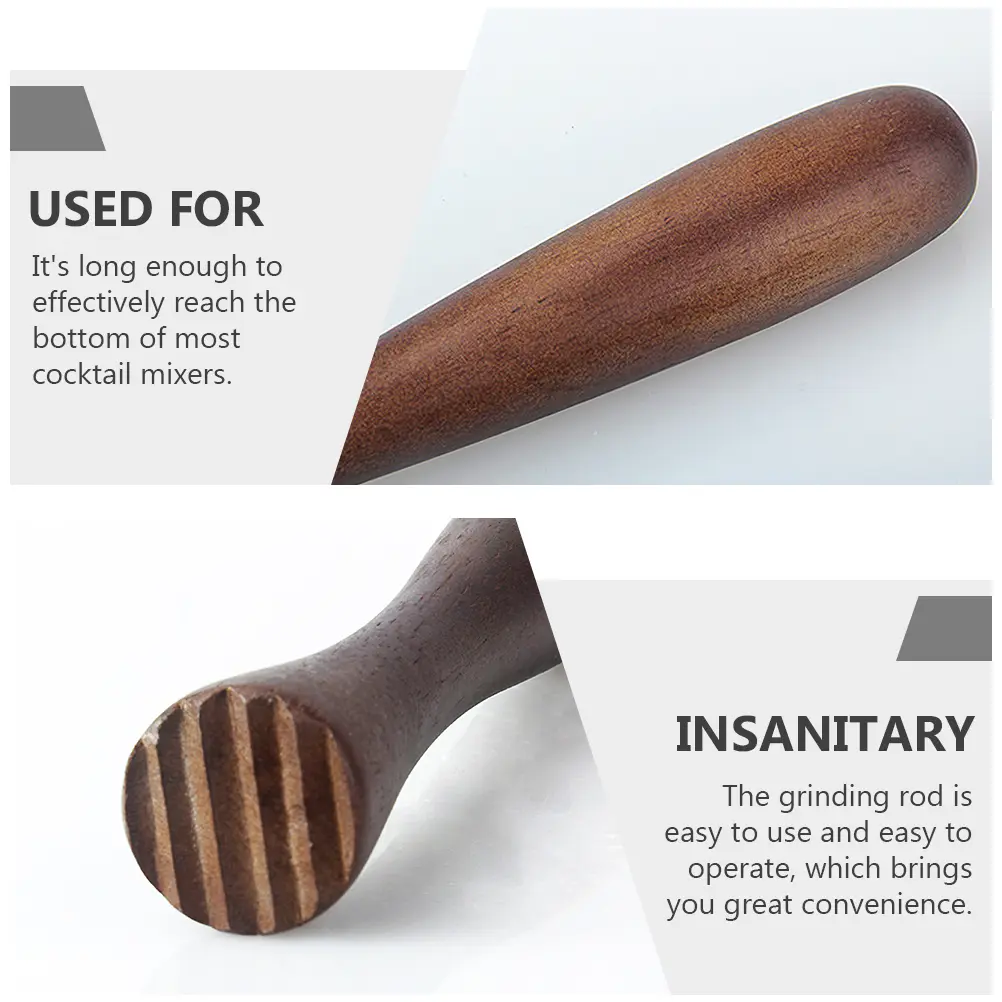Wooden Juice Hammer Cocktail for Cocktails Bartender Tools Drinks Solid