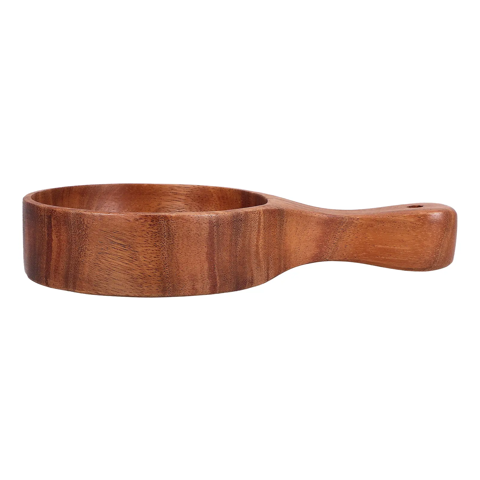 Wooden Noodle Bowl Soup Salad Fruit Dessert Container with Handle for Kitchen Serving Porridge Cereal Long Life Durability Easy