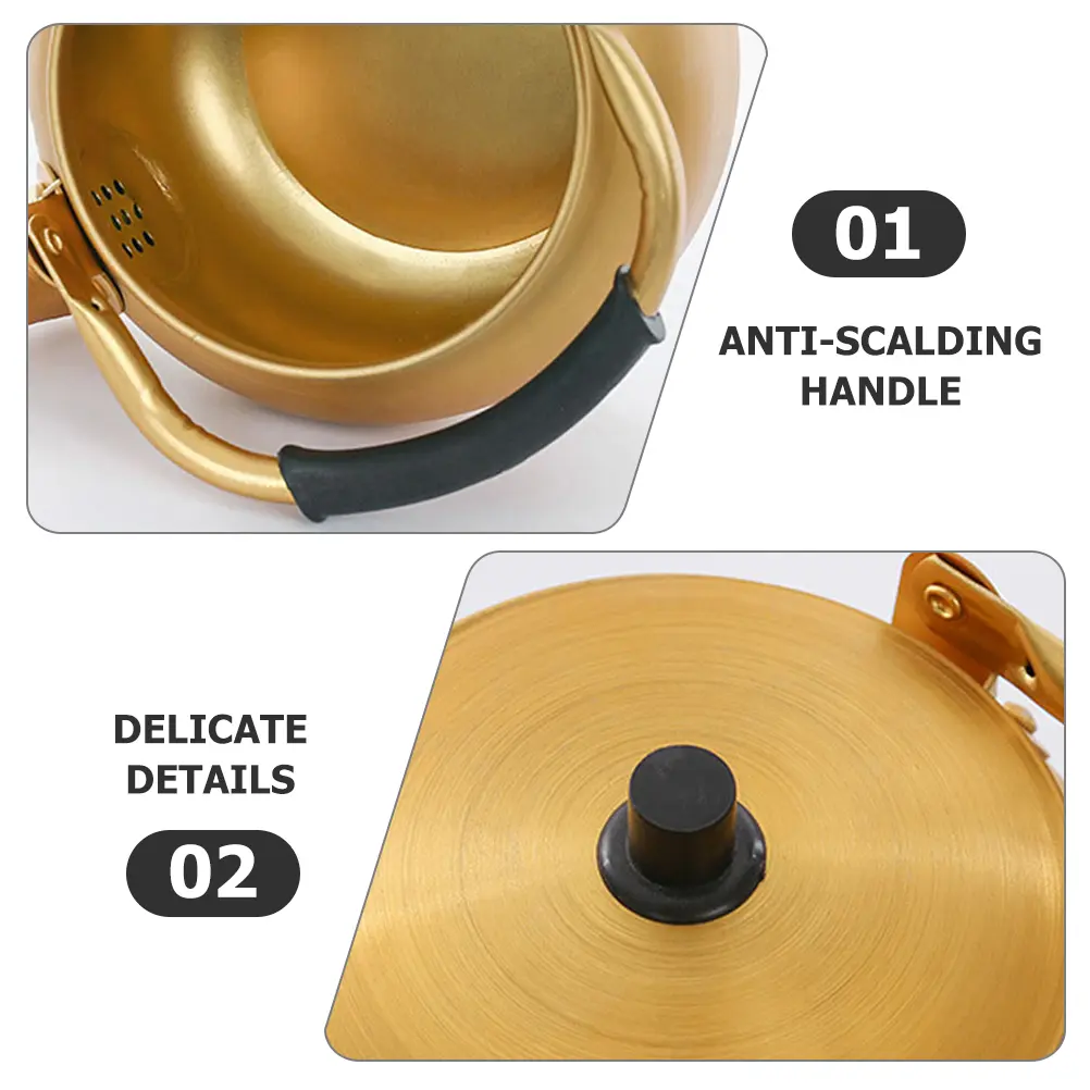 Aluminum Kettle Tea Korean Electric Pot for Boiling Water Boiler Golden Teapot Kettles