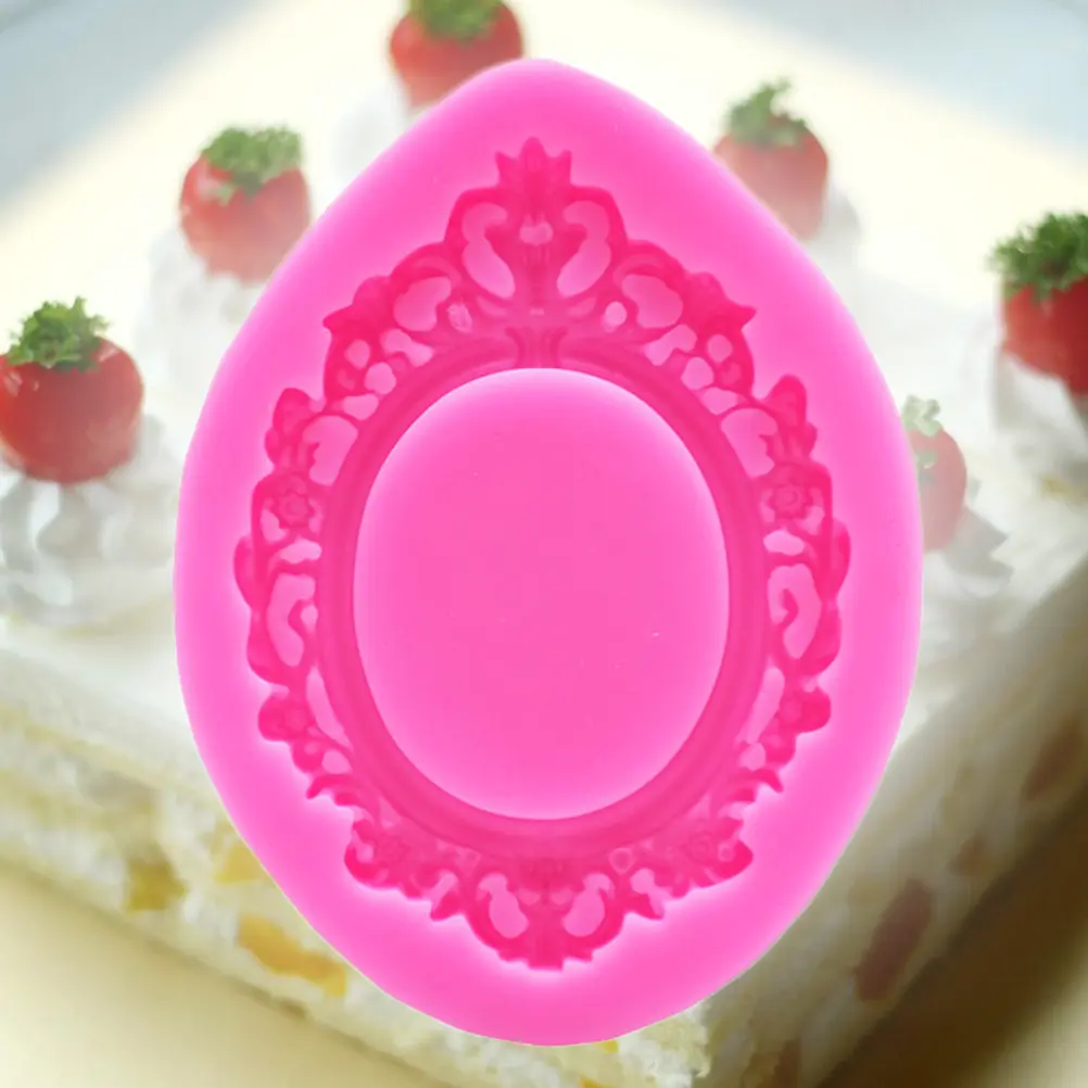 Photo Frame Pattern Mold Silicone Cake Fondant Molds Pink Decoration DIY Craft Chocolate C Silicone Fondant Molds y Ice