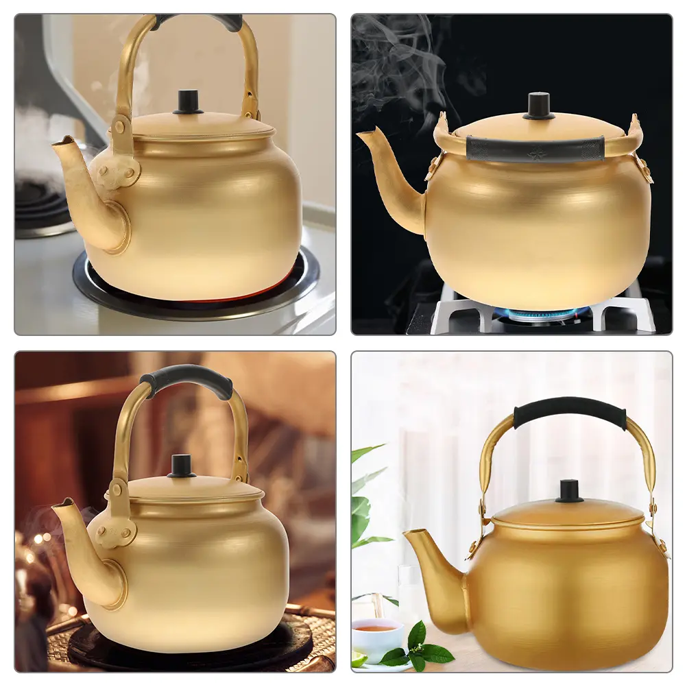 Aluminum Kettle Tea Korean Electric Pot for Boiling Water Boiler Golden Teapot Kettles