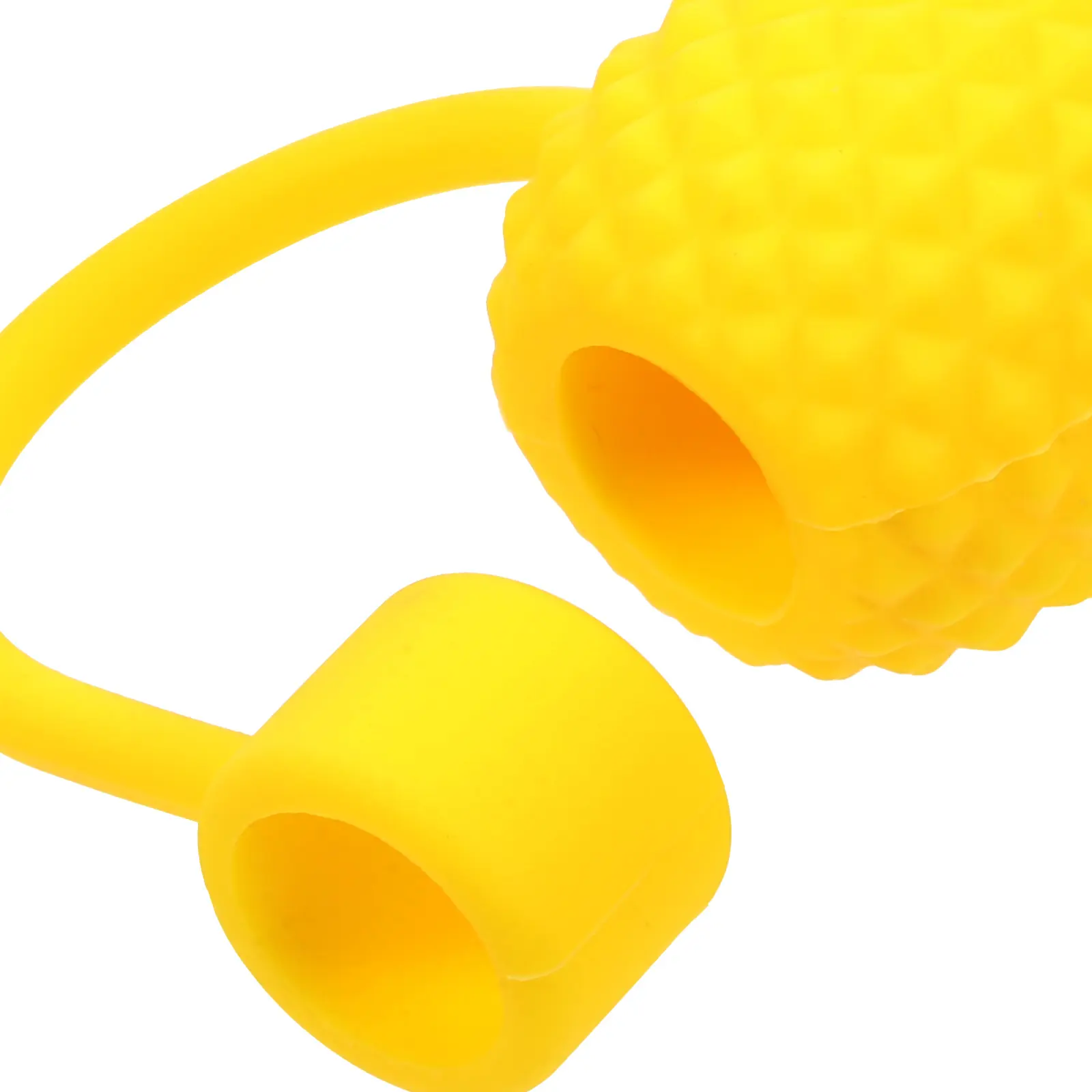 4pcs Silicone Straws Decorative Covers Pineapple Shaped Drinking Toppers Reusable Caps for Tumblers Tips Banquet