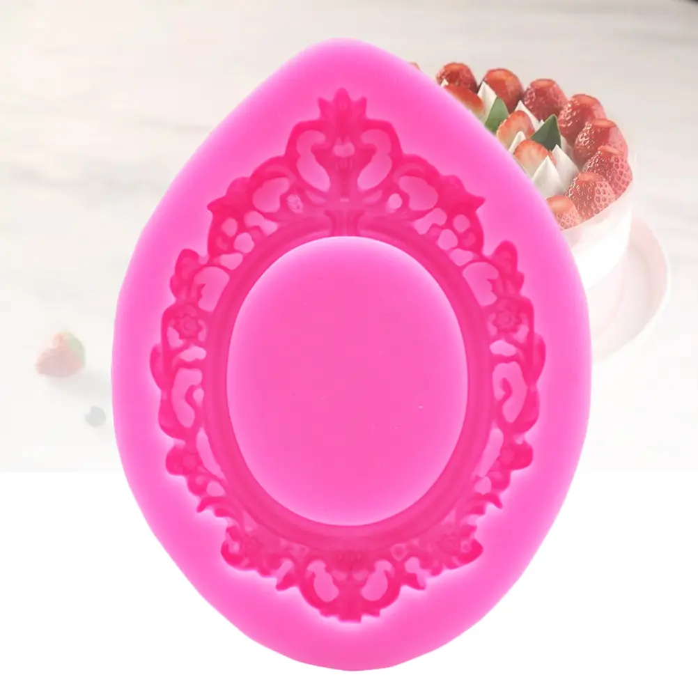 Photo Frame Pattern Mold Silicone Cake Fondant Molds Pink Decoration DIY Craft Chocolate C Silicone Fondant Molds y Ice
