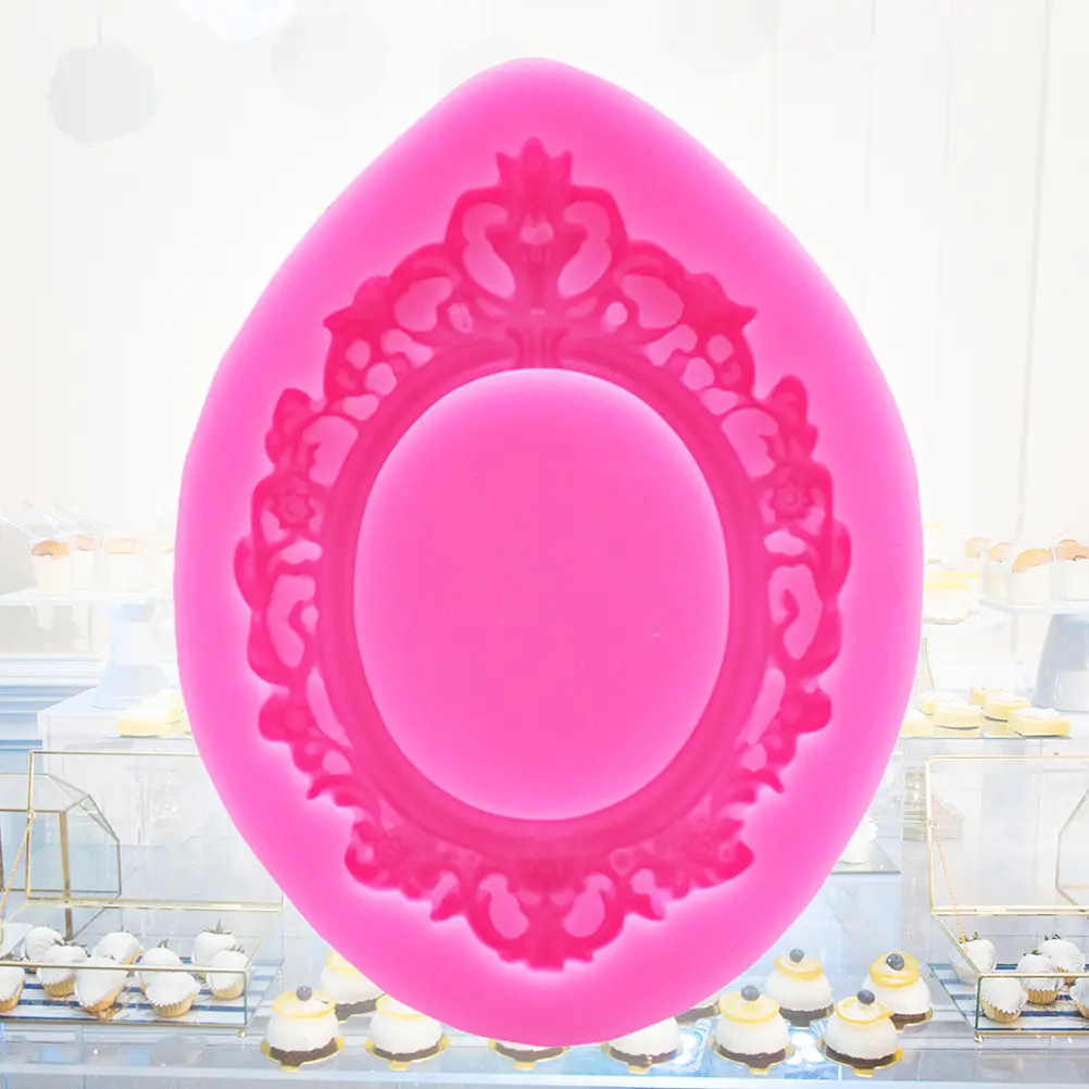 Photo Frame Pattern Mold Silicone Cake Fondant Molds Pink Decoration DIY Craft Chocolate C Silicone Fondant Molds y Ice