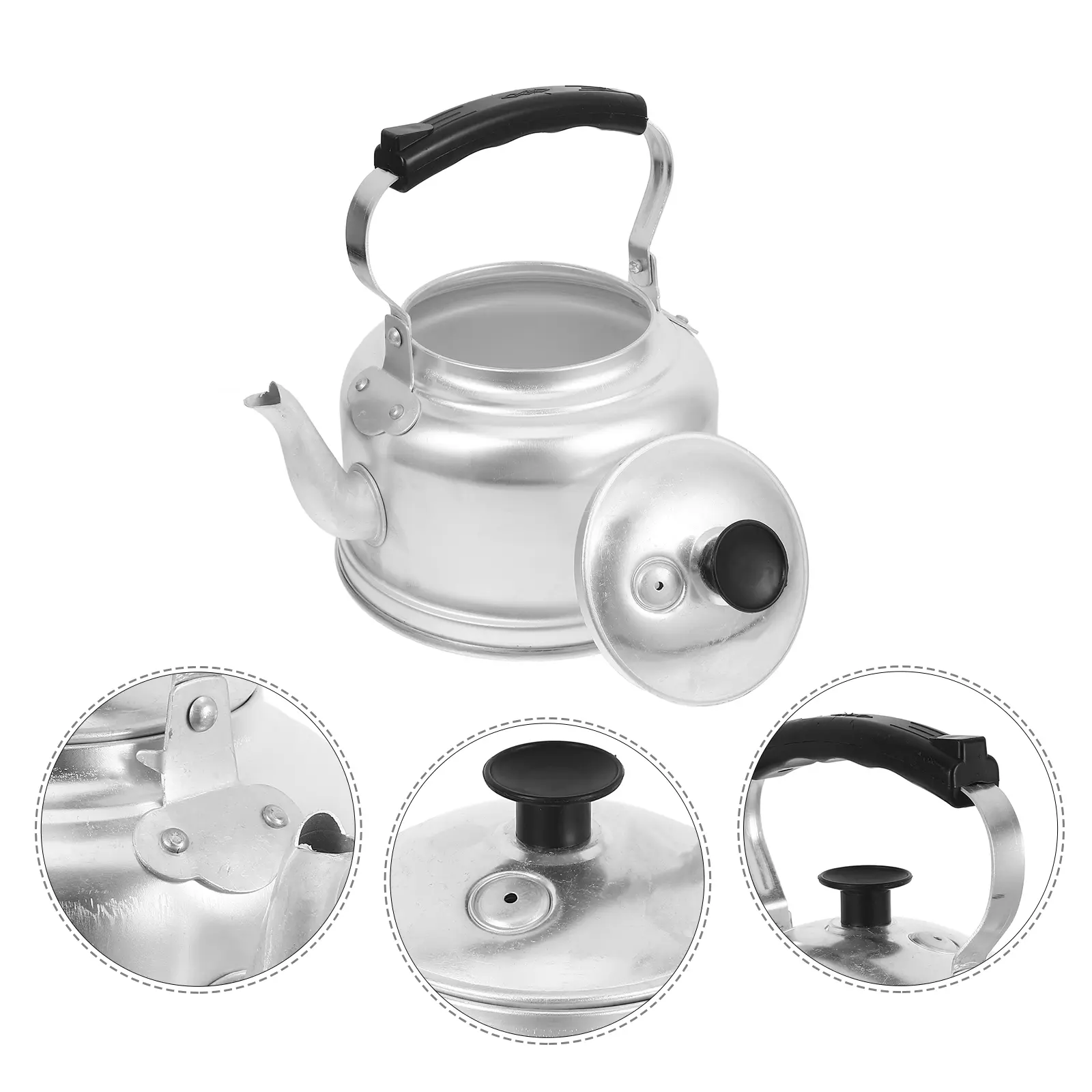 Aluminum Kettle 22cm 4L Stovetop Tea Kettle Wear Resistant Water Kitchen Home Supplies Daily Use Old Style Whistling