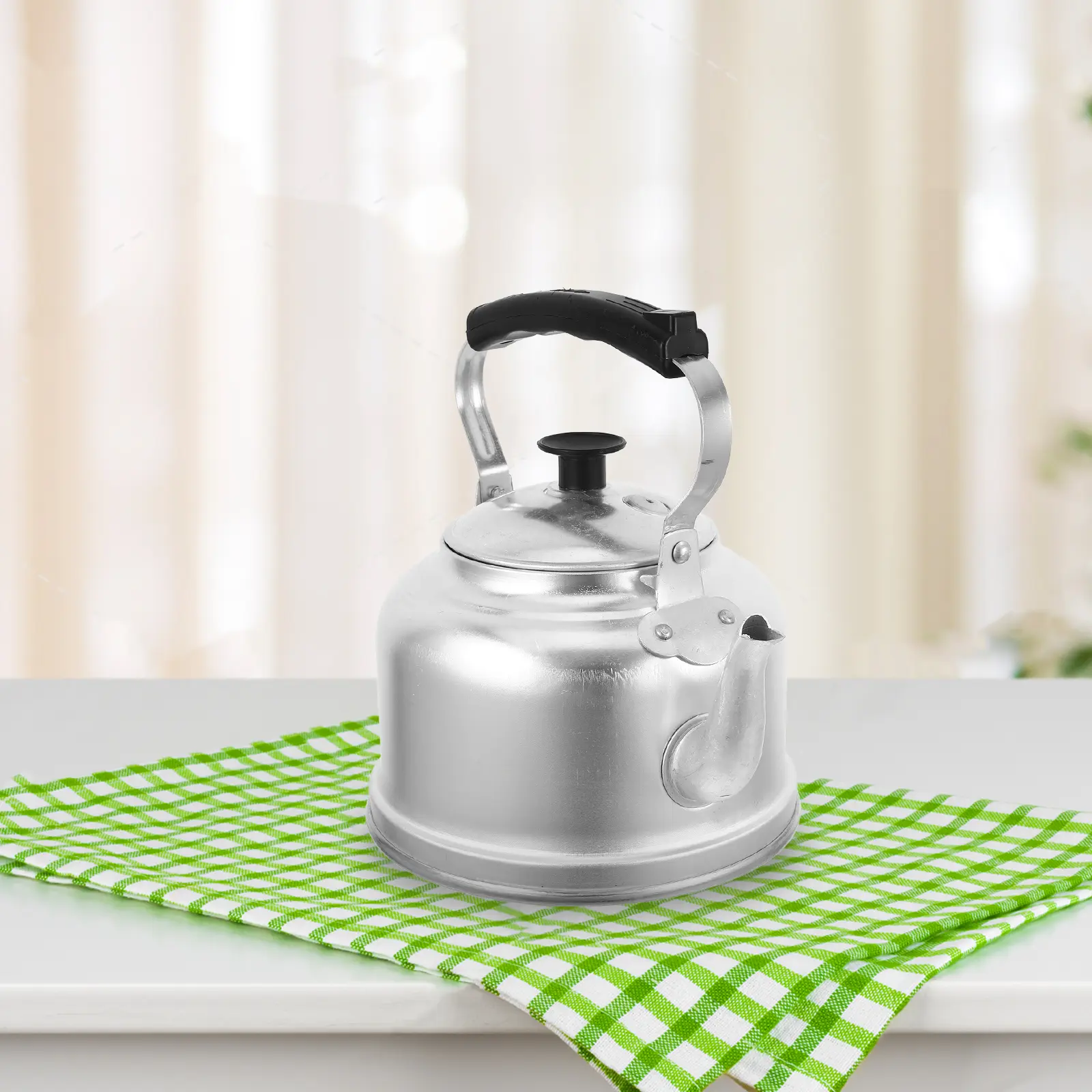 Aluminum Kettle 22cm 4L Stovetop Tea Kettle Wear Resistant Water Kitchen Home Supplies Daily Use Old Style Whistling
