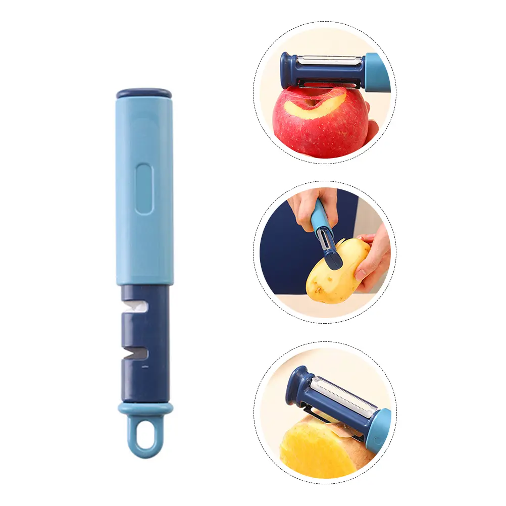 1pc Multifunctional Peeler Sharpener Stainless Steel Sharpening Tool Ergonomic Adjustable Angle Kitchen Knife for Friends