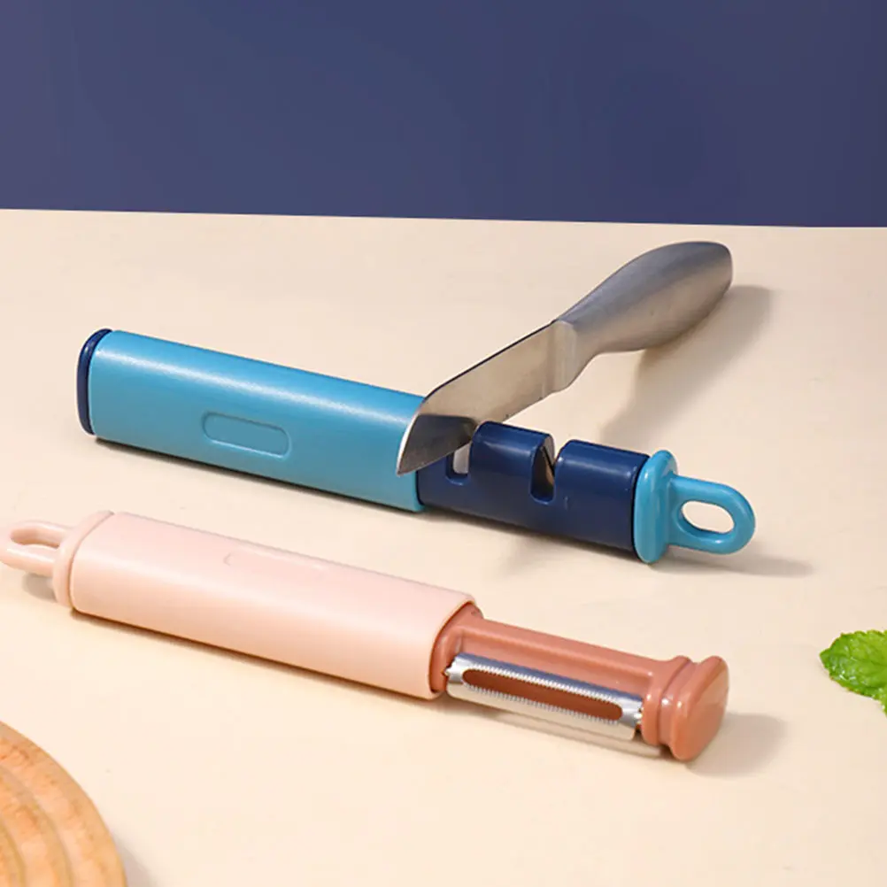 1pc Multifunctional Peeler Sharpener Stainless Steel Sharpening Tool Ergonomic Adjustable Angle Kitchen Knife for Friends