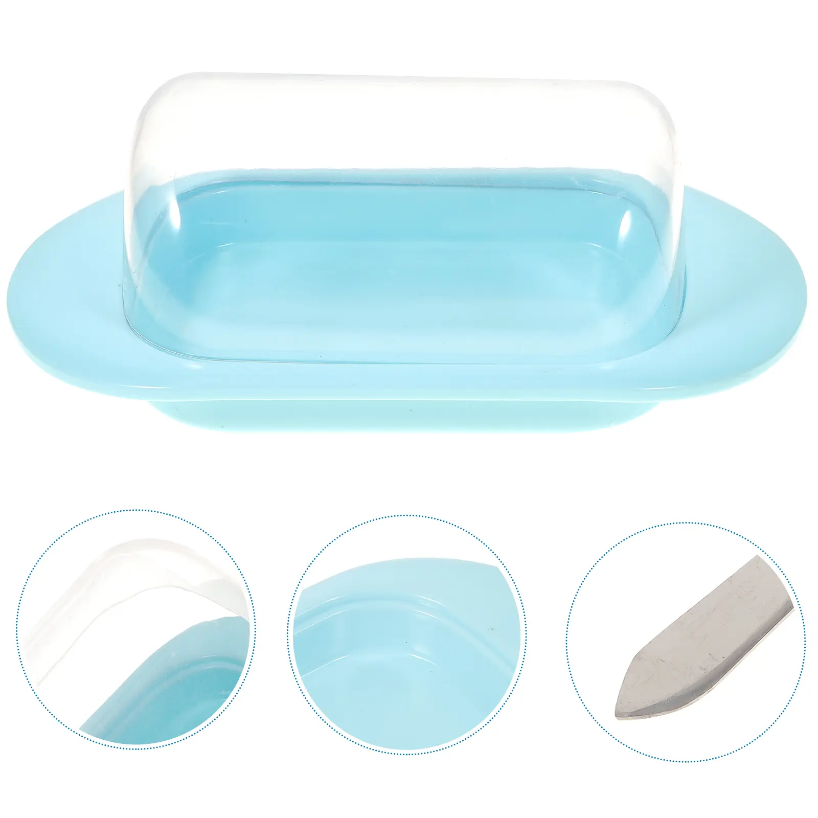 Butter Box Kitchen Utensil Cheese Keeper Plastic Case Covered Dish Storage Container Airtight Food Preservation Easy Clean