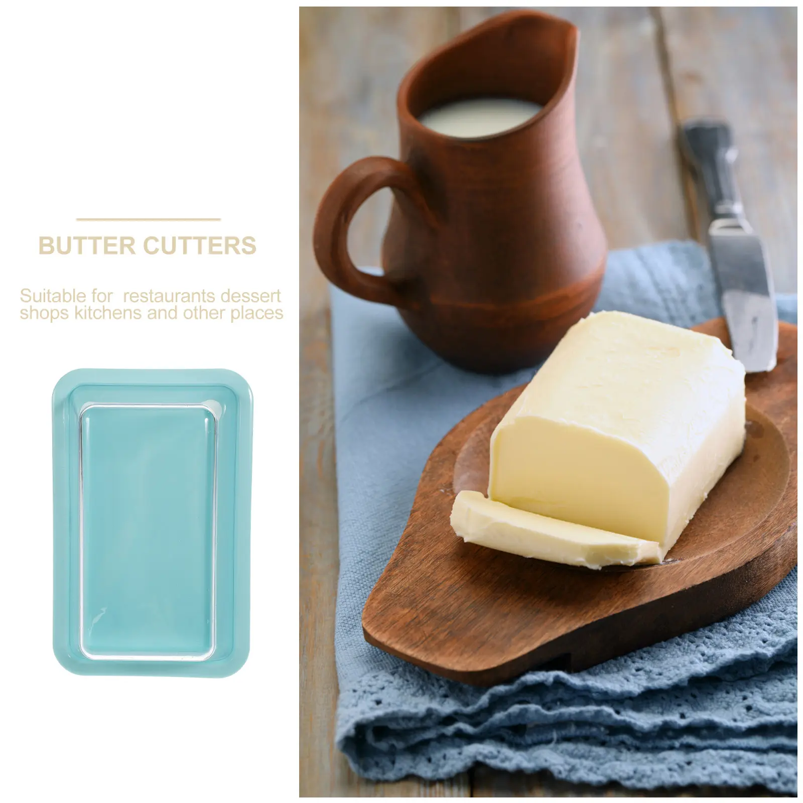 Butter Box Kitchen Utensil Cheese Keeper Plastic Case Covered Dish Storage Container Airtight Food Preservation Easy Clean