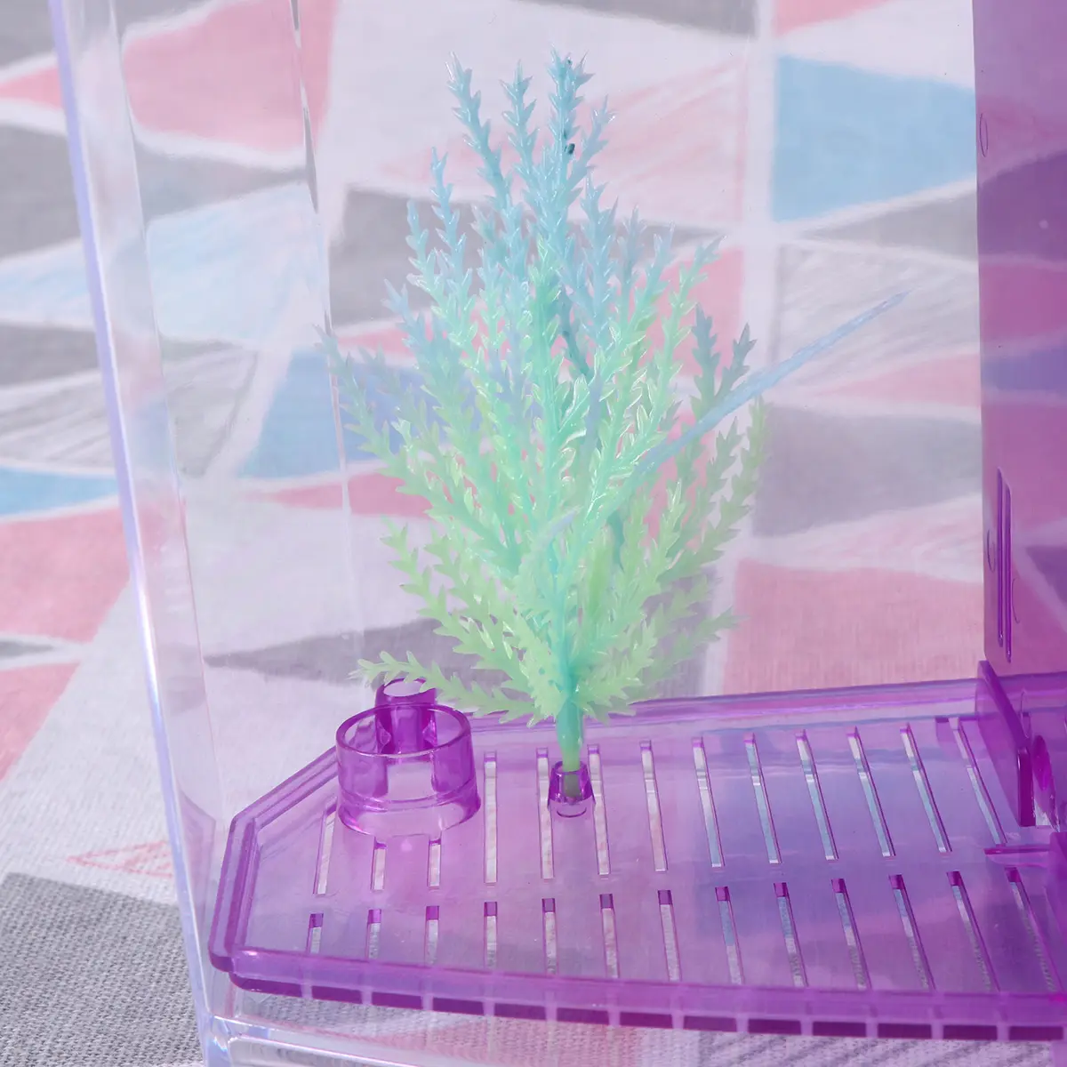 Mini Goldfish Tank Fish Fry Small Tanks Tiny Aquarium Office Desktop Pet Supplies Durable Safe Long Use Easy Care
