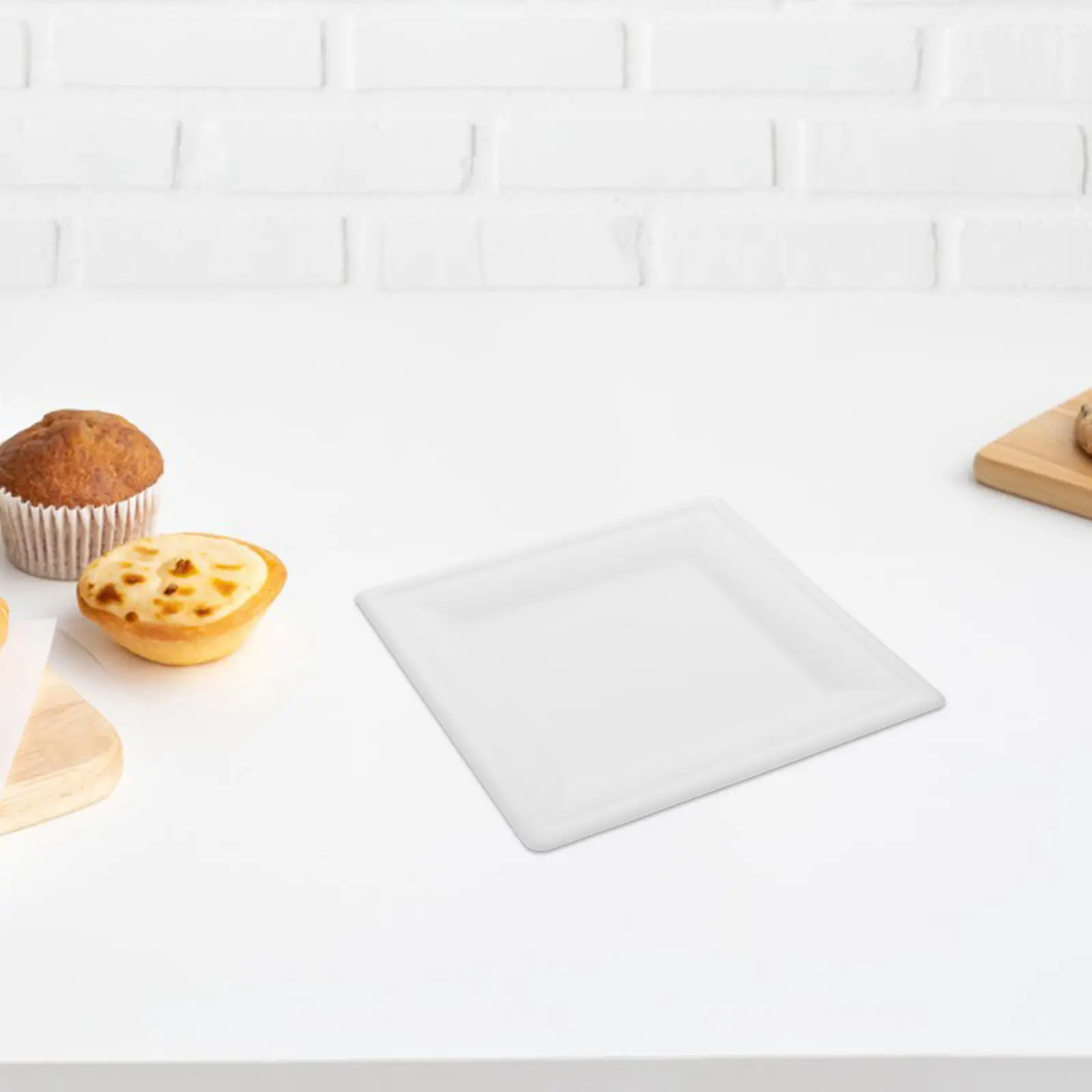 25 Pcs Disposable Dinner Plates Paper Food Trays White Square Plates for Outdoor Parties Camping BBQ Picnics Lightweight Easy