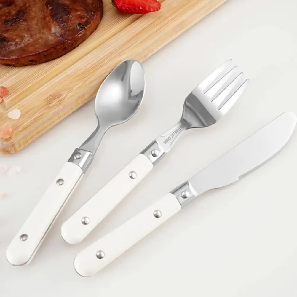 1 set Children's Knife Fork Spoon Set Stainless Steel Lightweight Tableware Home Restaurant Use Gift Kitchen Utensils